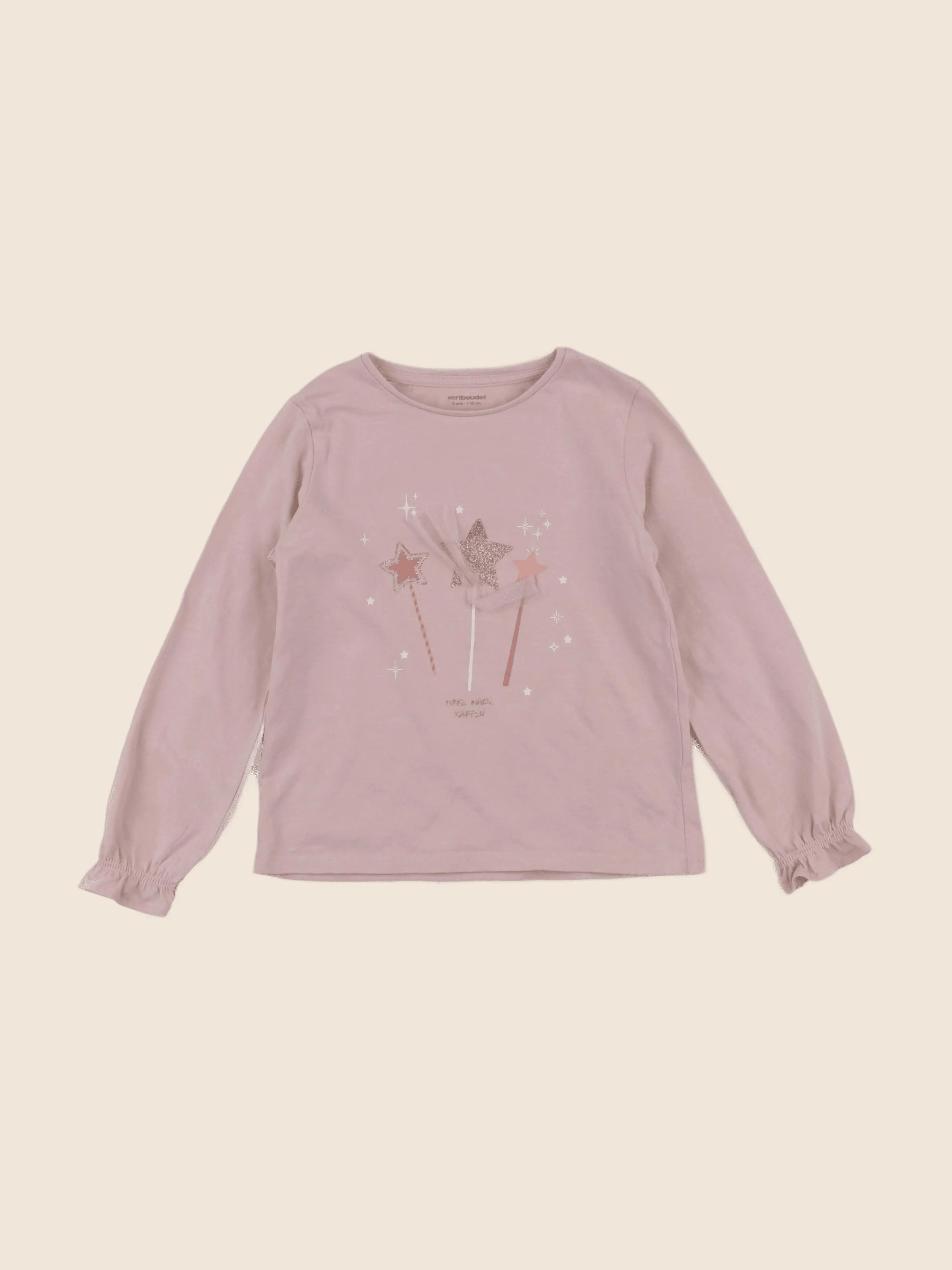 Vertbaudet - tee-shirt rose - 2 ans
