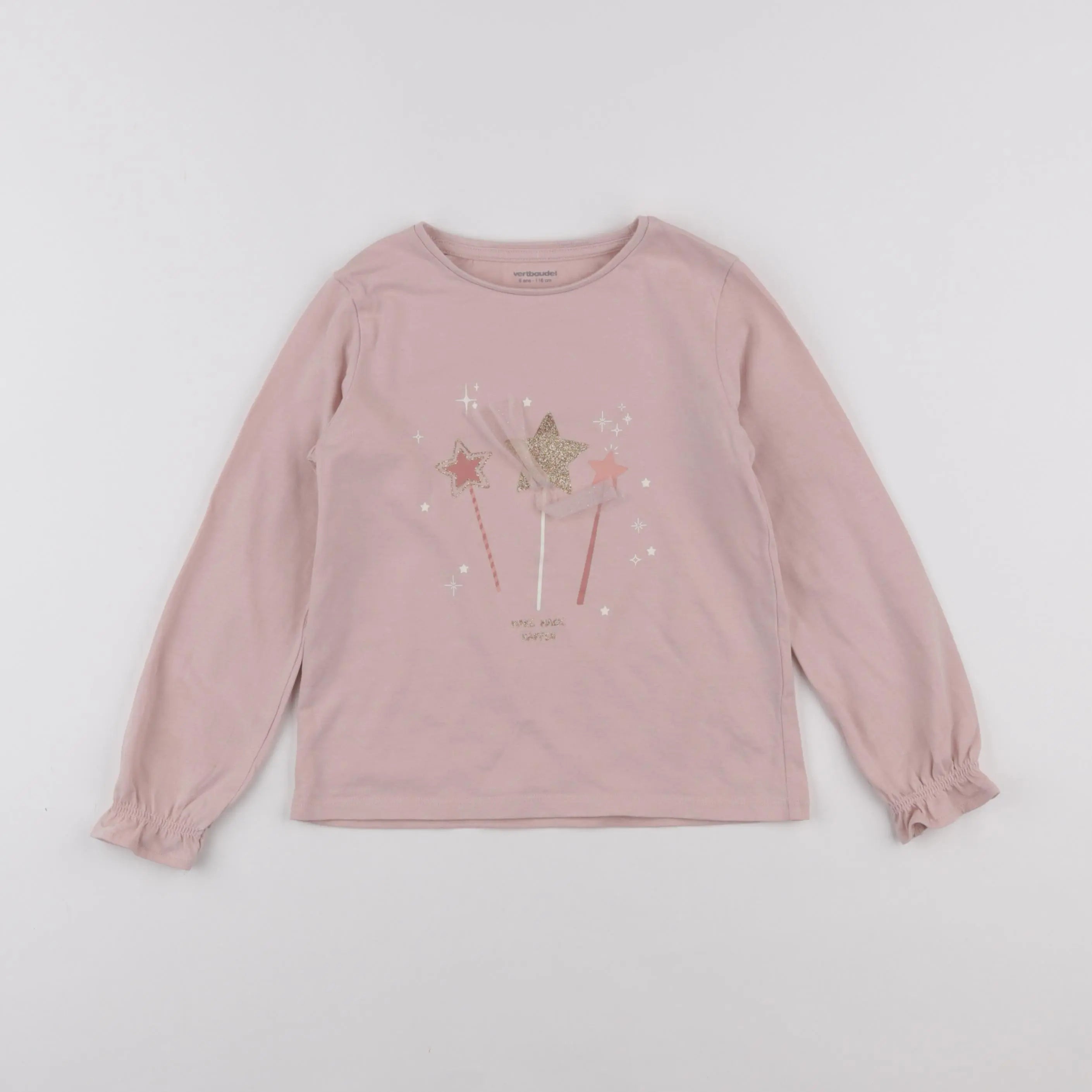 Vertbaudet - tee-shirt rose - 2 ans