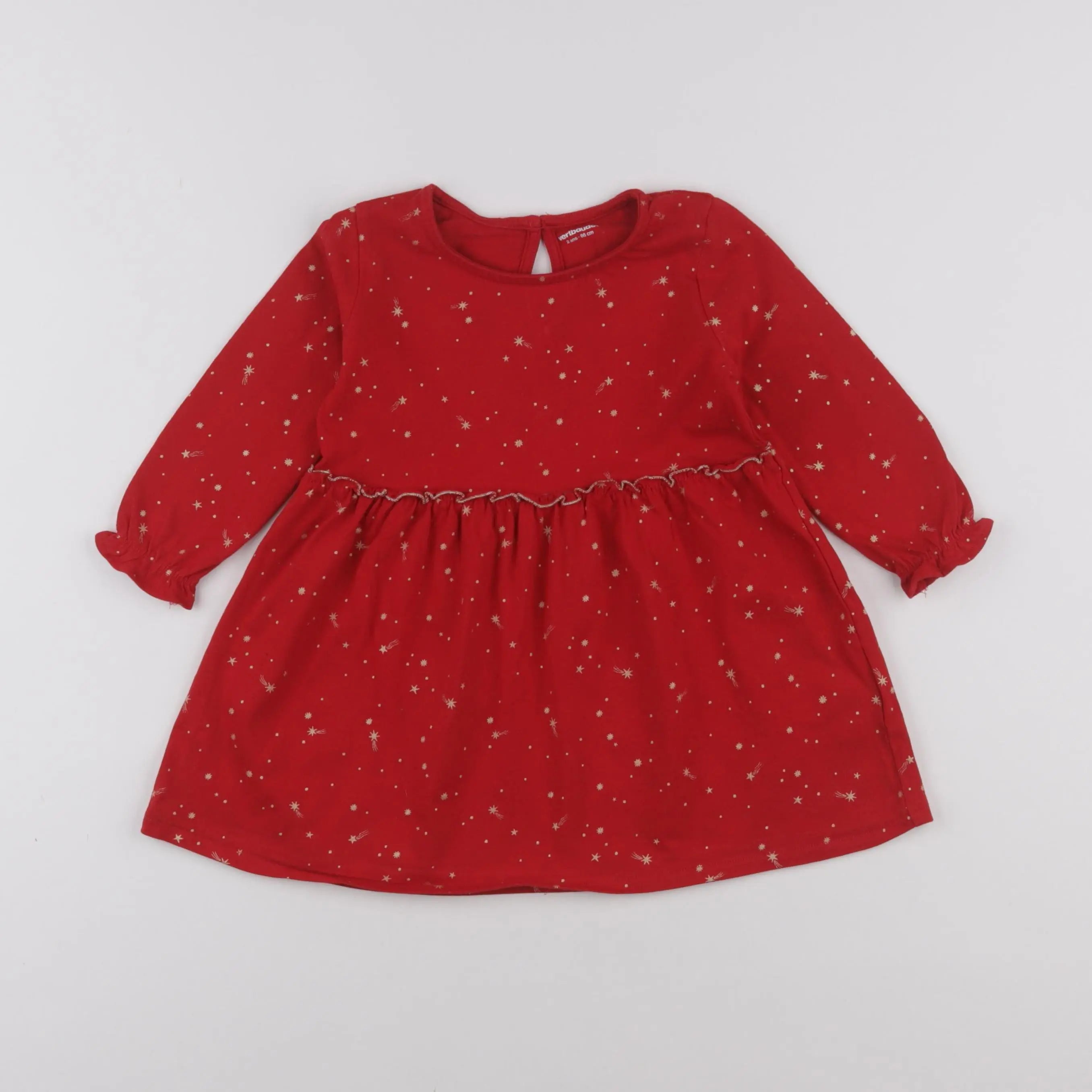 Vertbaudet - robe rouge - 2 ans