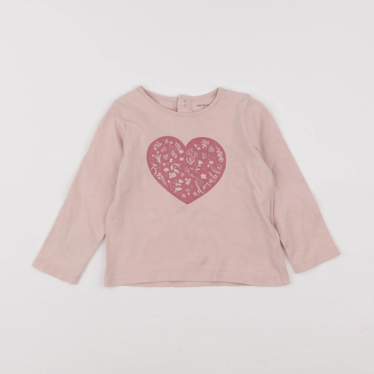 Vertbaudet - tee-shirt rose - 2 ans