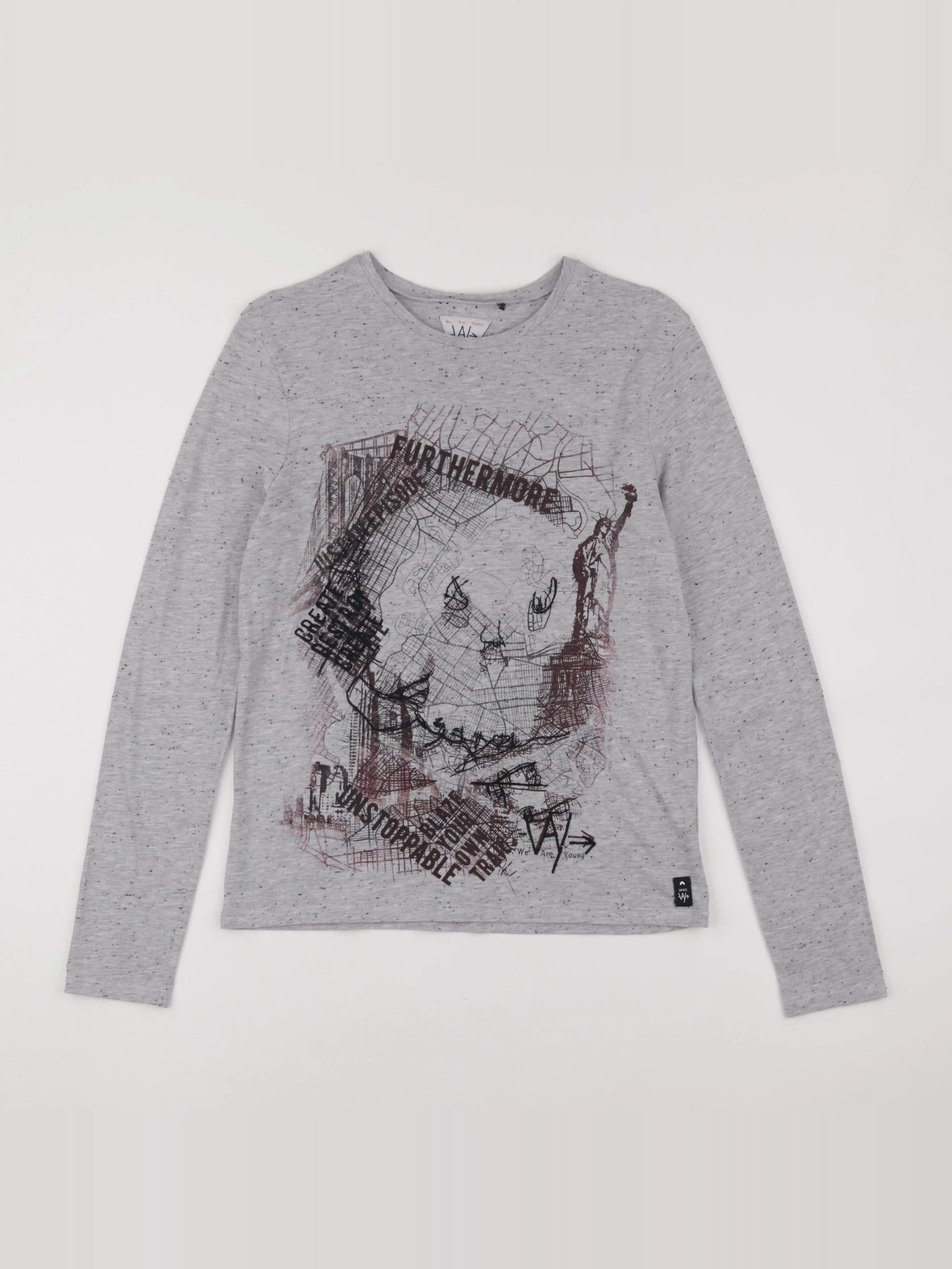 IKKS - tee-shirt gris - 14 ans