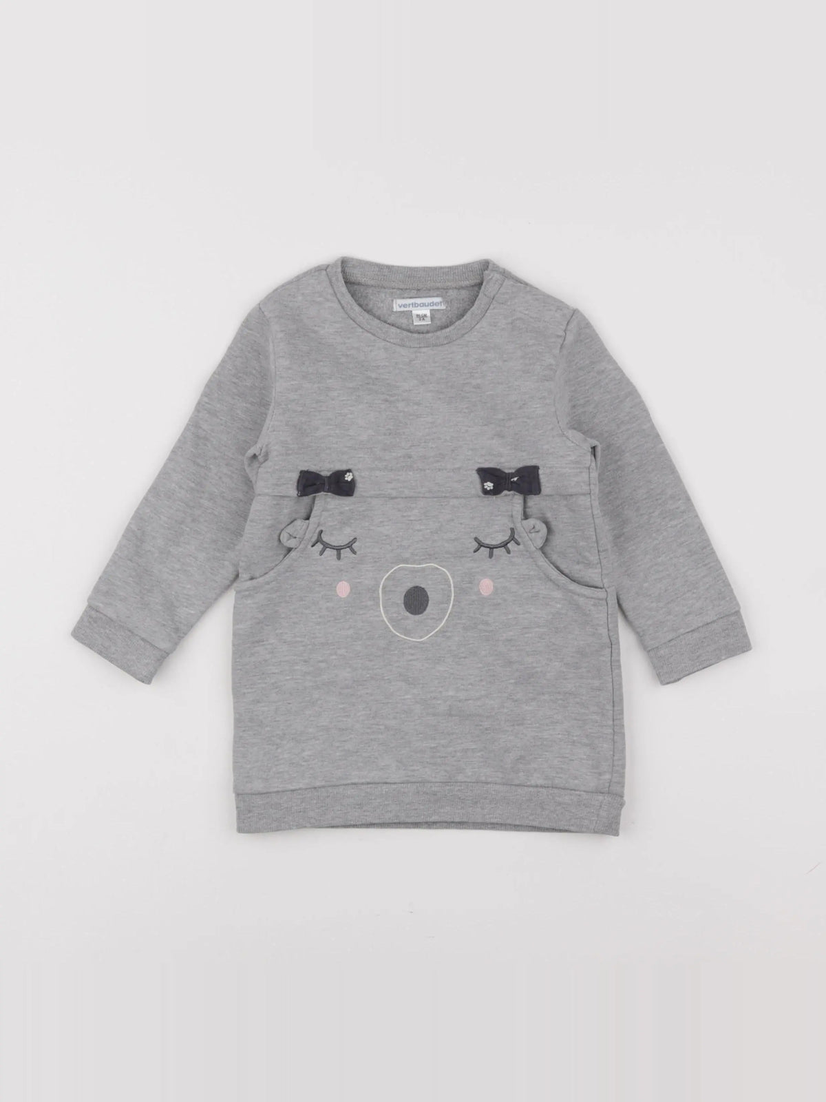 Vertbaudet - robe gris - 2 ans