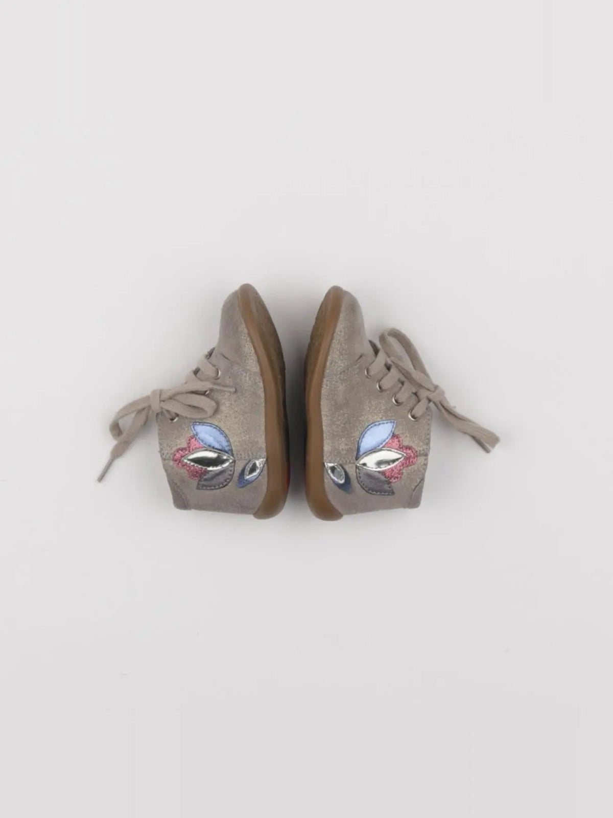 Pom d'Api - bottillons beige, or - pointure 18