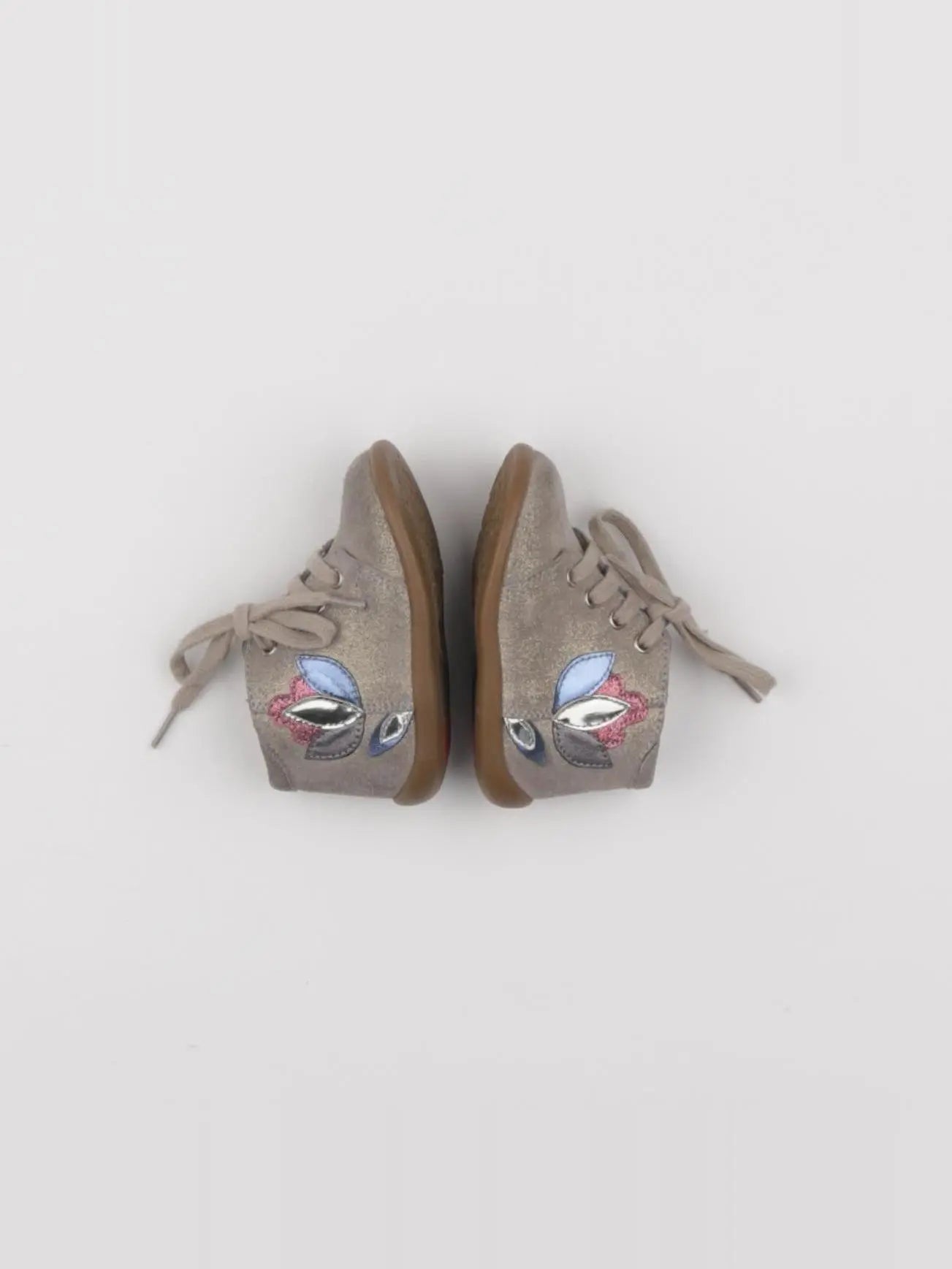 Pom d'Api - bottillons beige, or - pointure 18