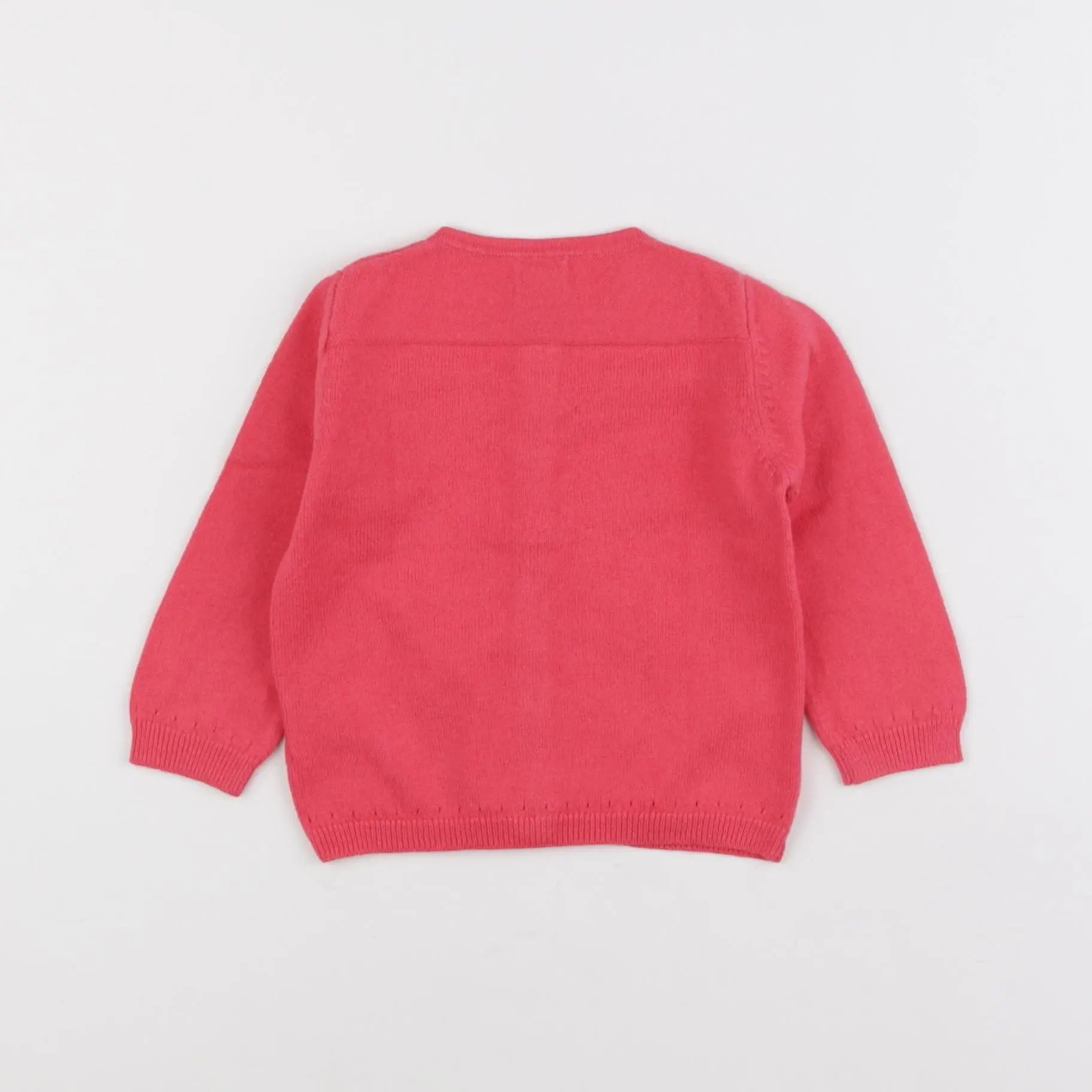 Petit Bateau - gilet rose - 12 mois