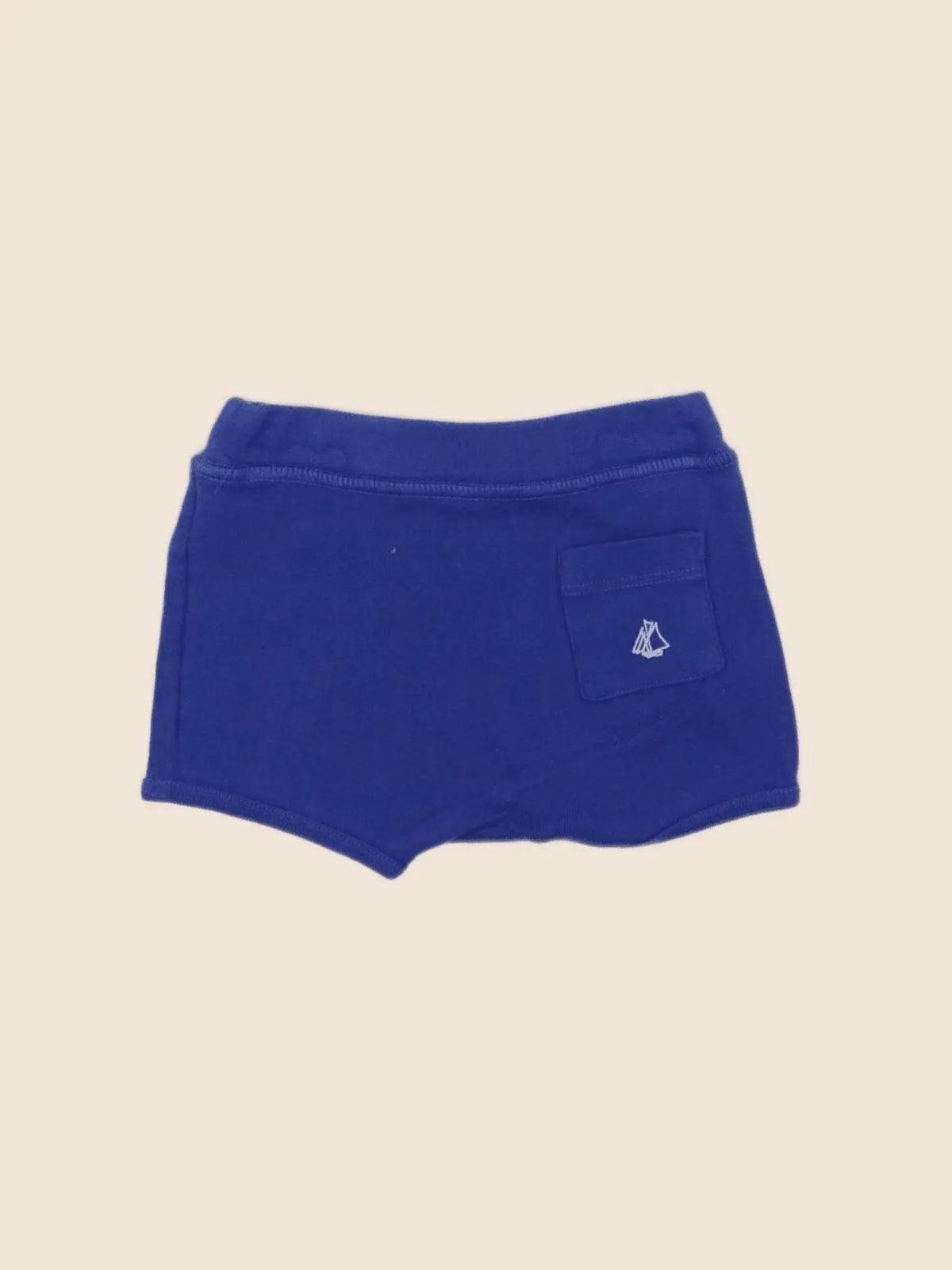 Petit Bateau - short bleu - 6 mois