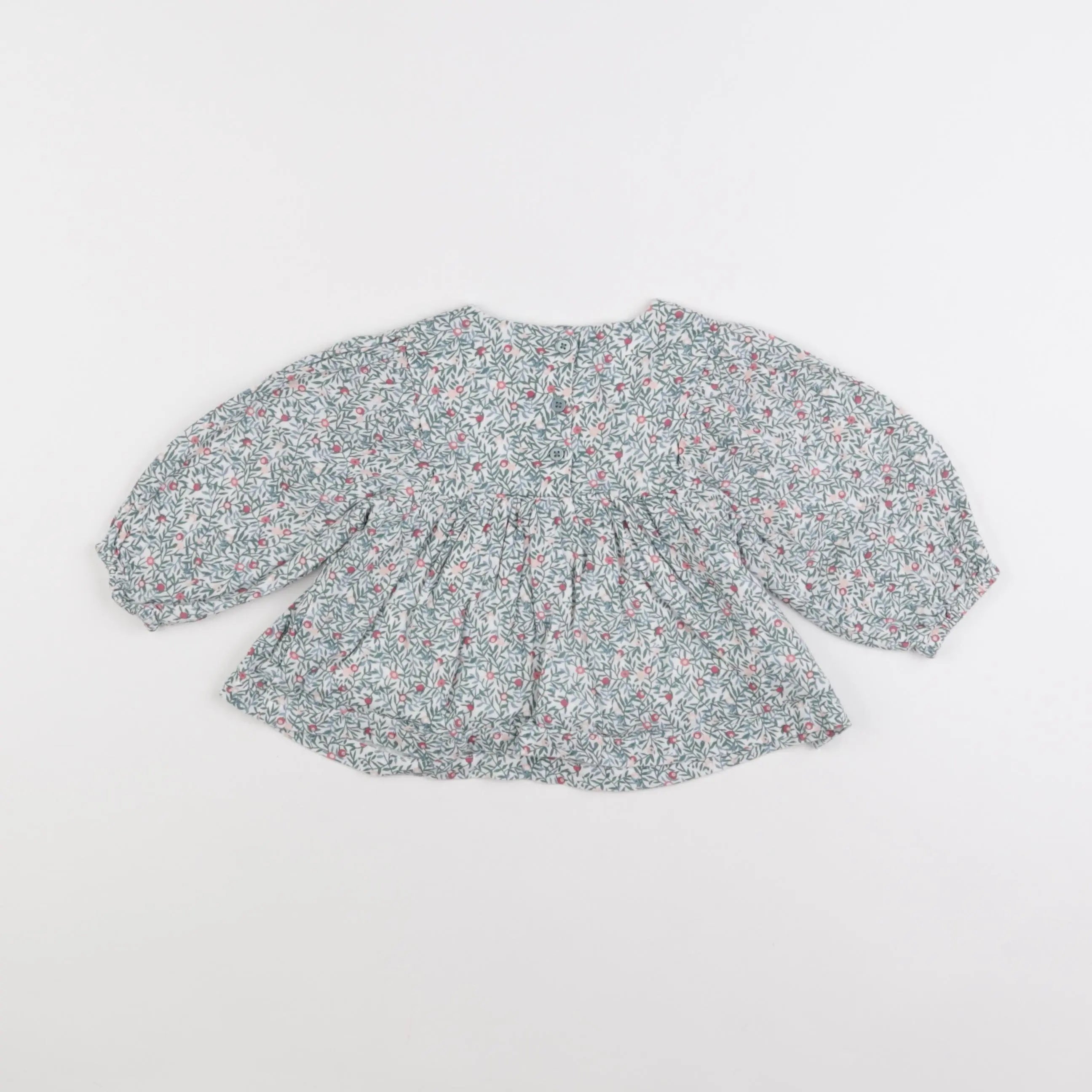 Vertbaudet - blouse vert - 12 mois