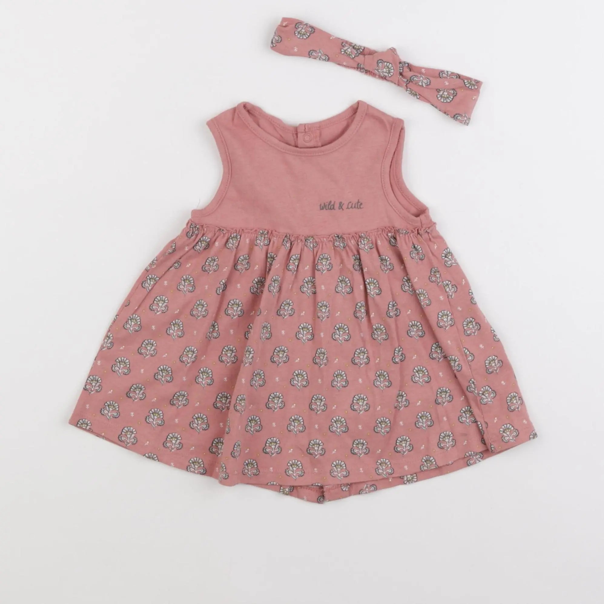 Vertbaudet - robe rose - 3 mois