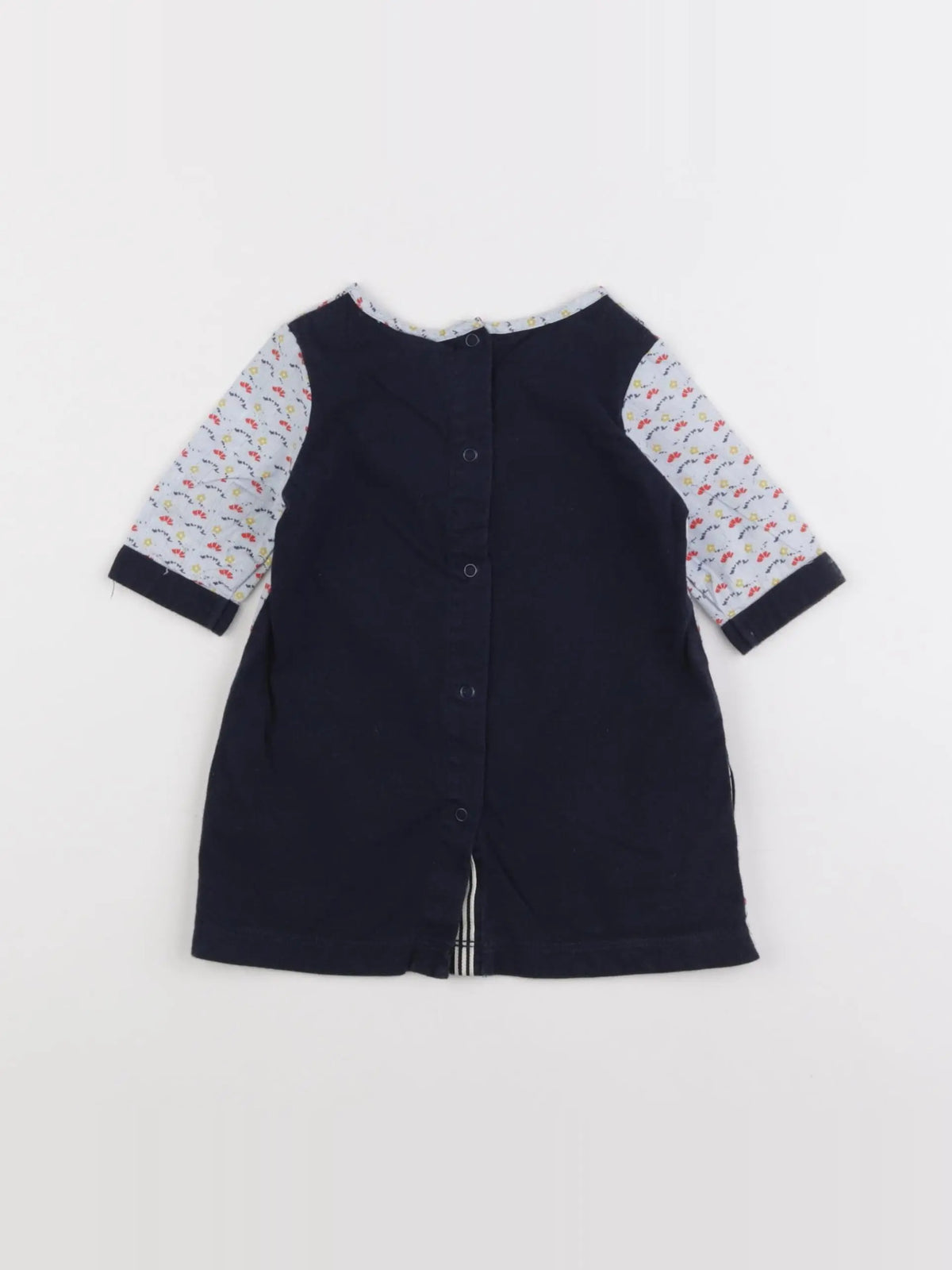 Petit Bateau - robe bleu - 6 mois