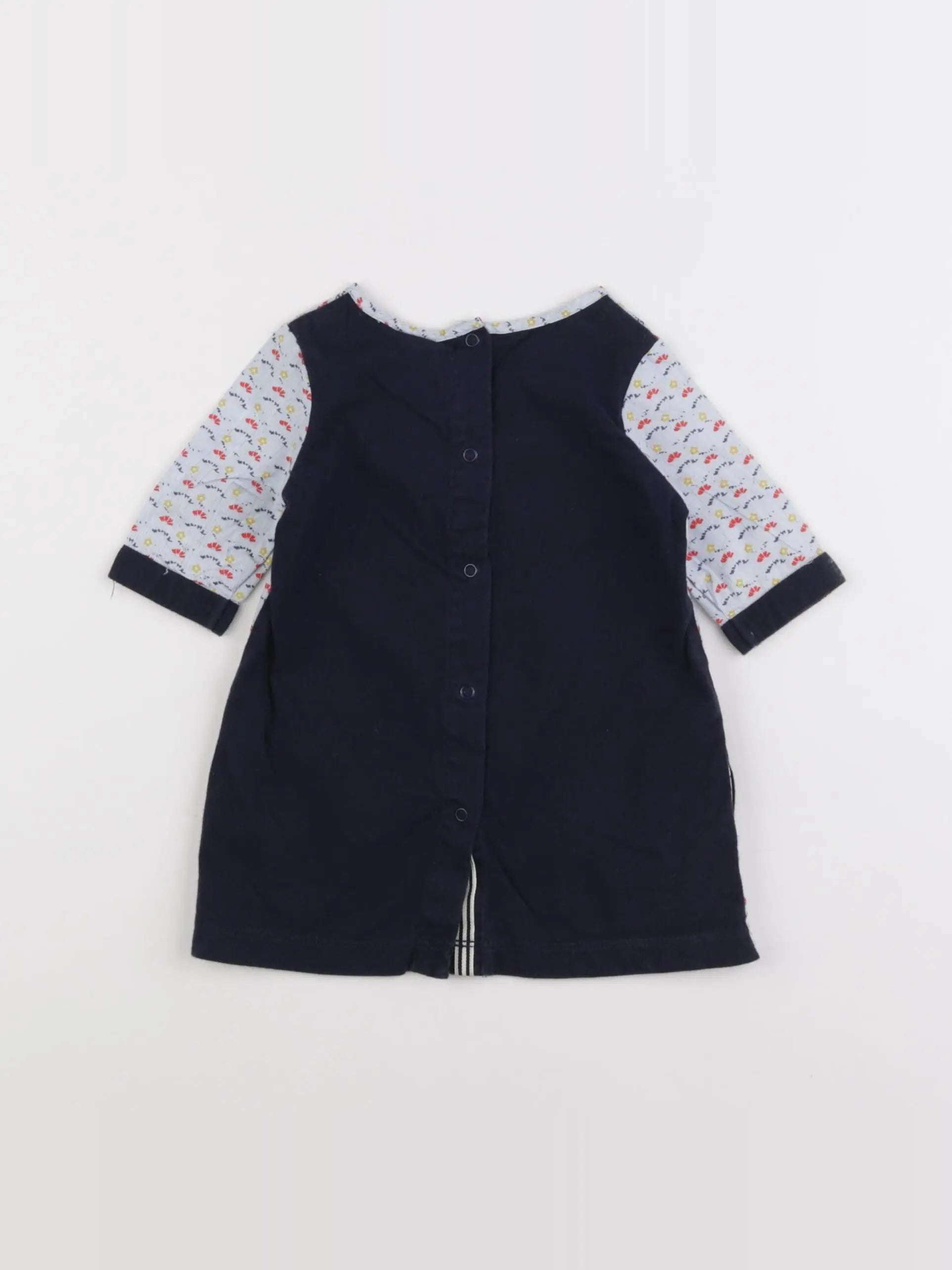 Petit Bateau - robe bleu - 6 mois