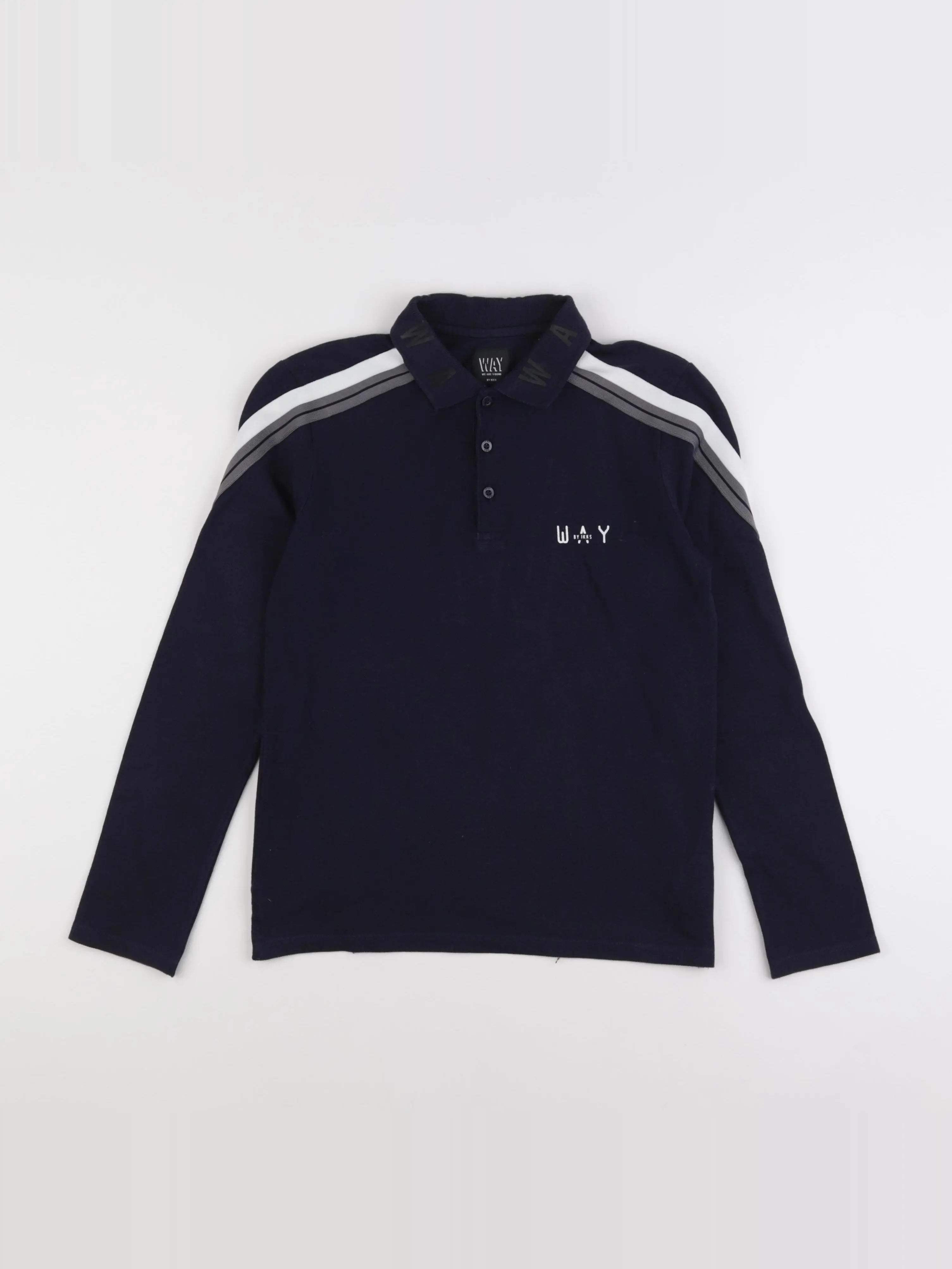 IKKS - polo imprimé au dos bleu - 12 ans