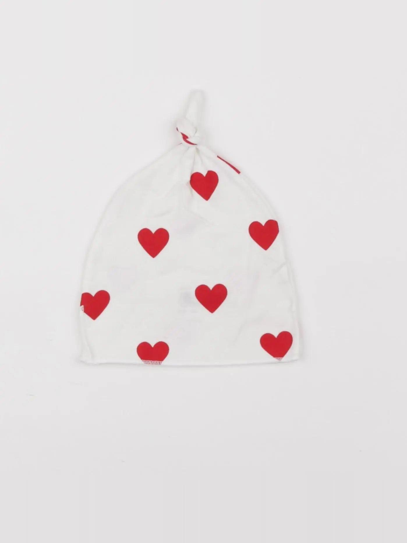 Petit Bateau - bonnet blanc, rouge - 12 mois