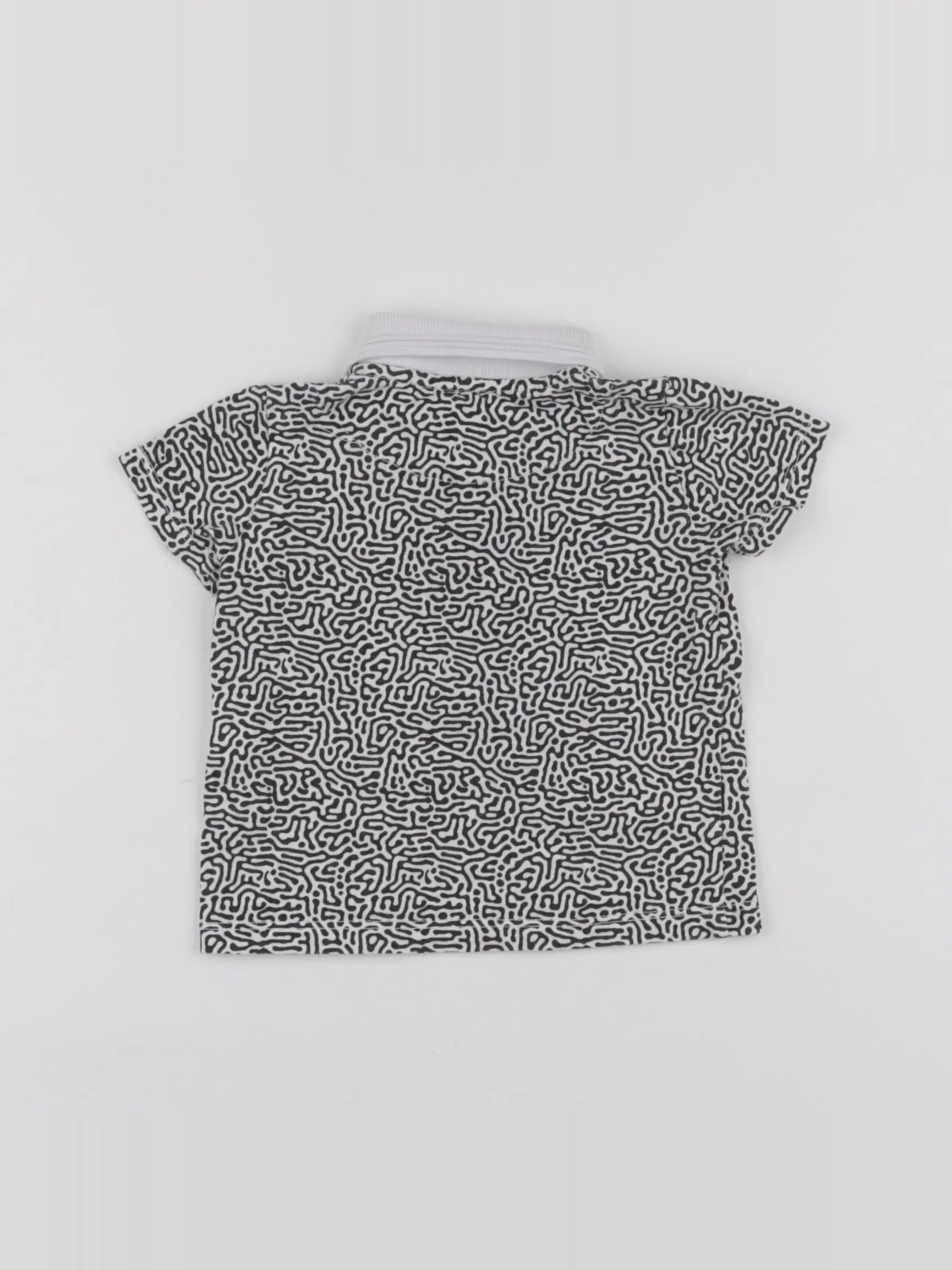 IKKS - polo blanc, noir - 6 mois