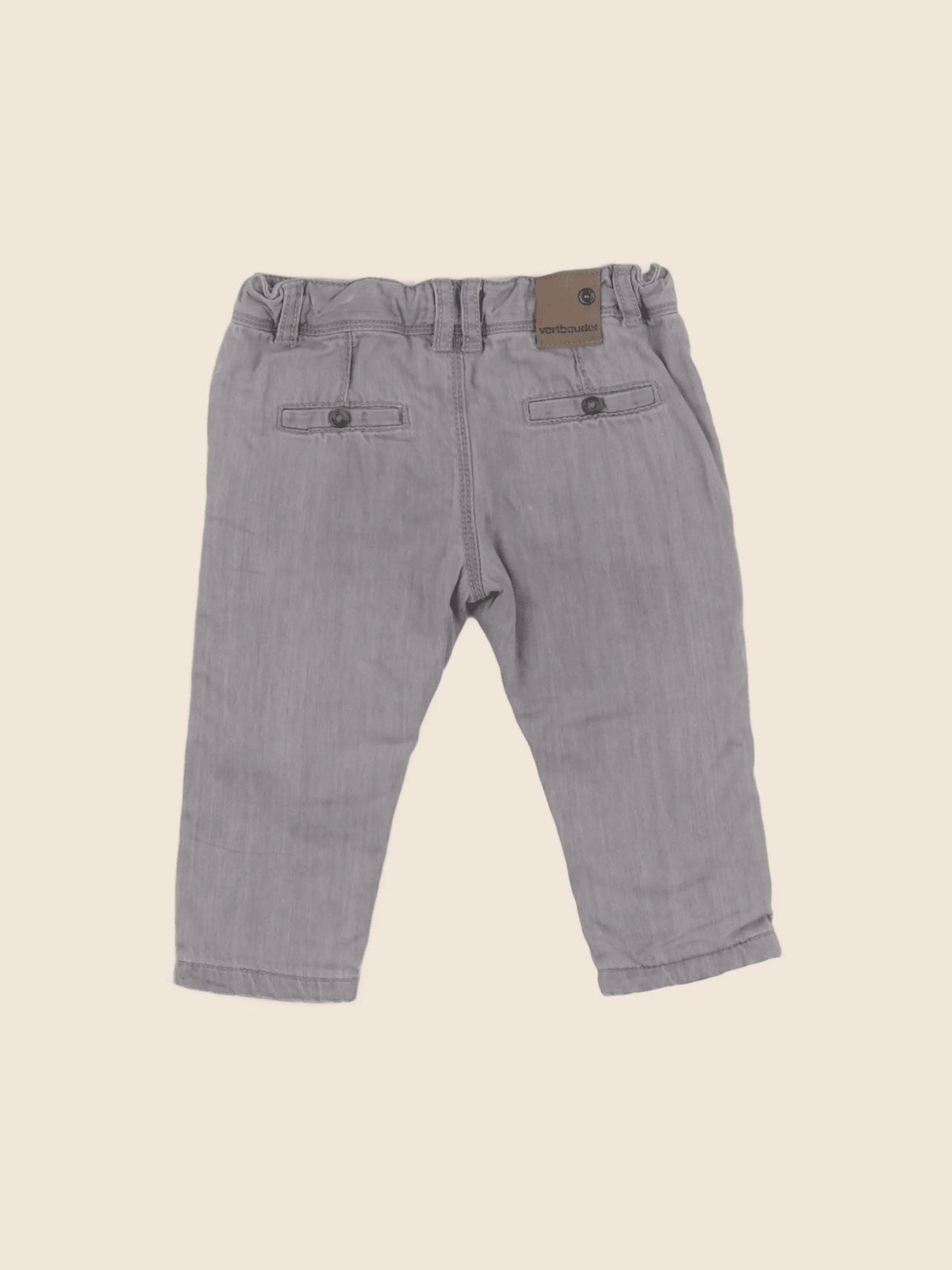 Vertbaudet - jean gris - 9 mois