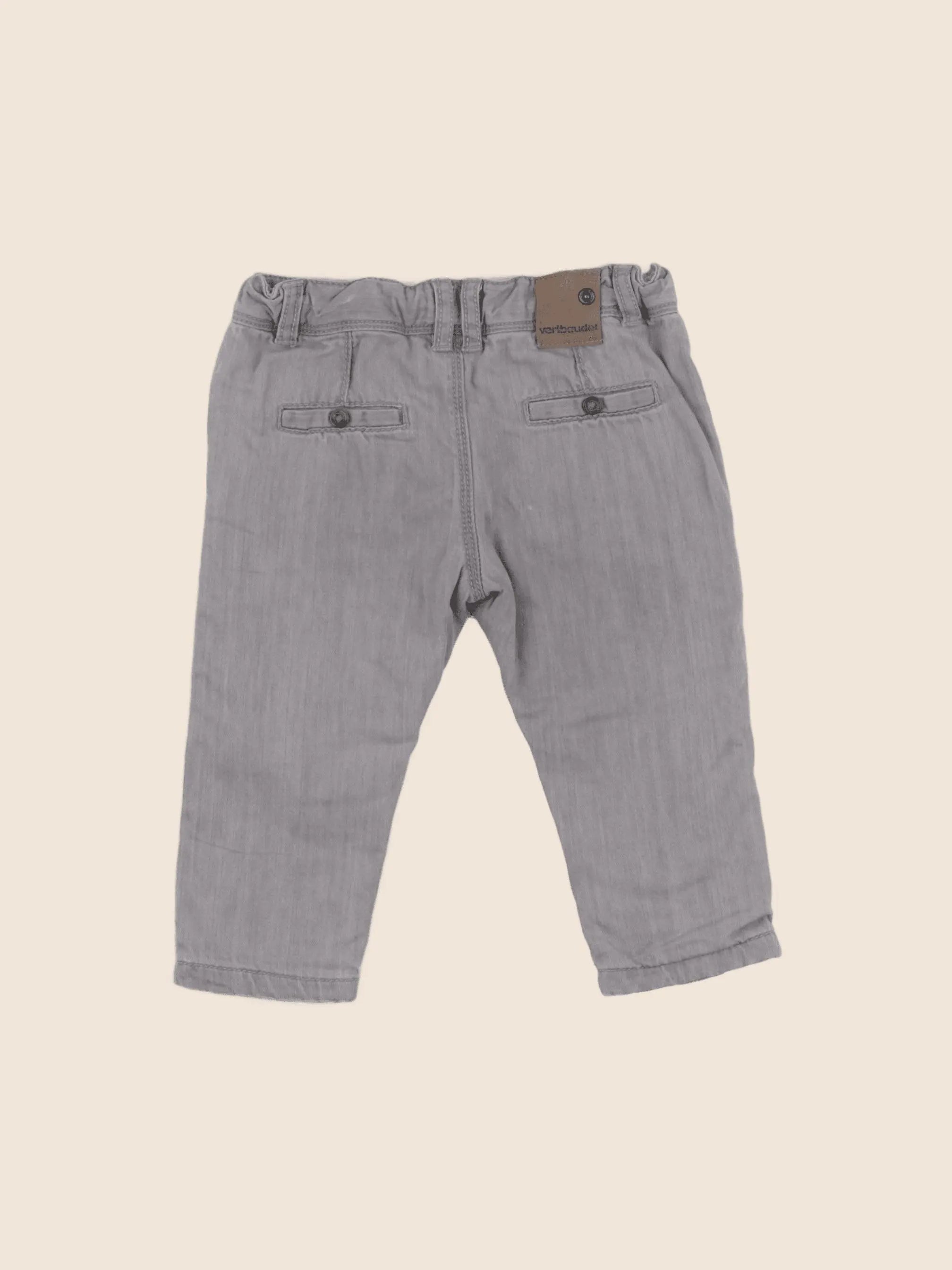 Vertbaudet - jean gris - 9 mois