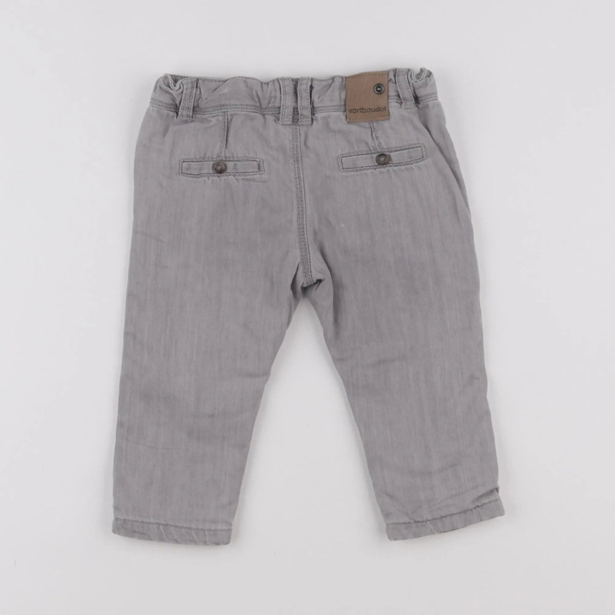 Vertbaudet - jean gris - 9 mois