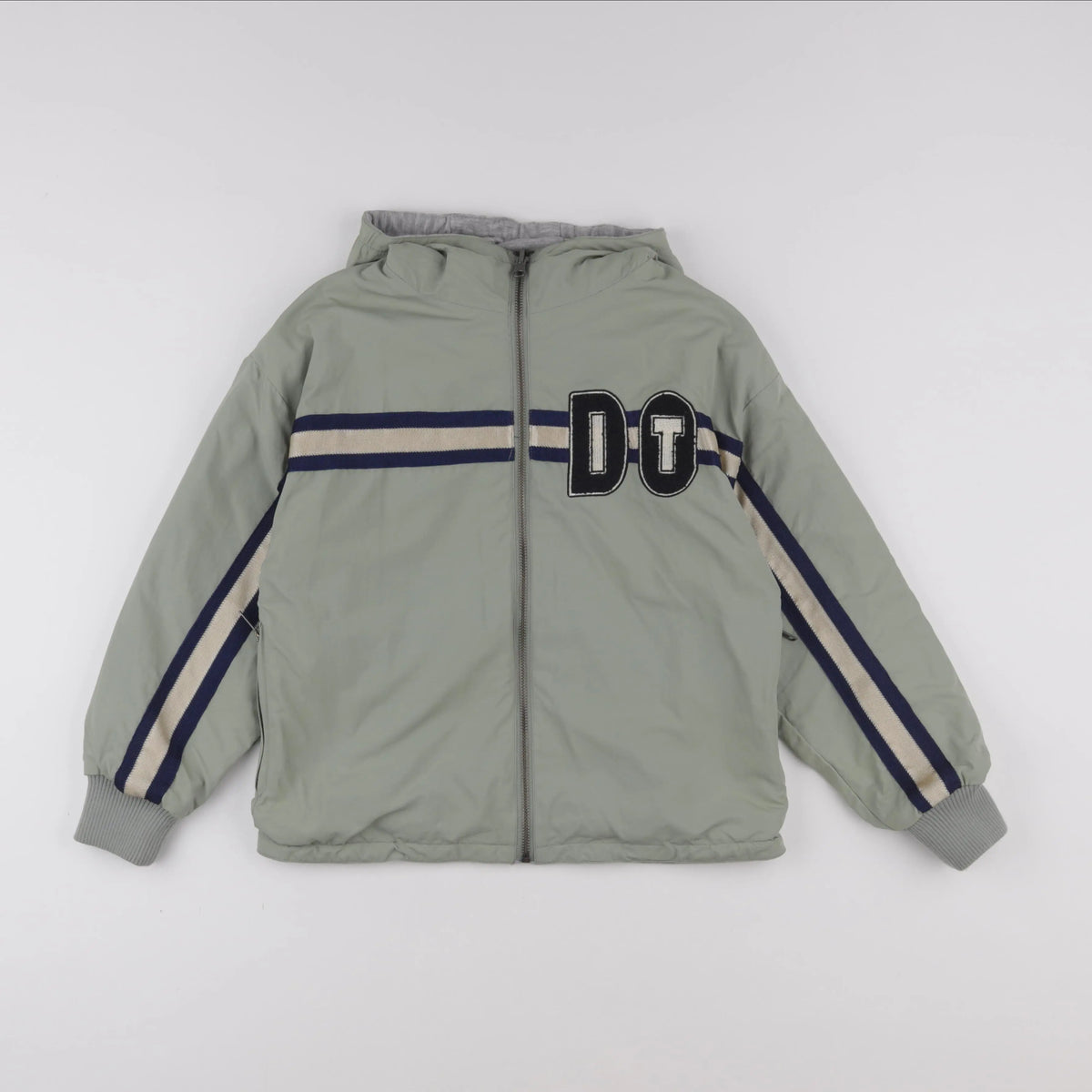 Bellerose - veste réversible vert, gris - 10 ans