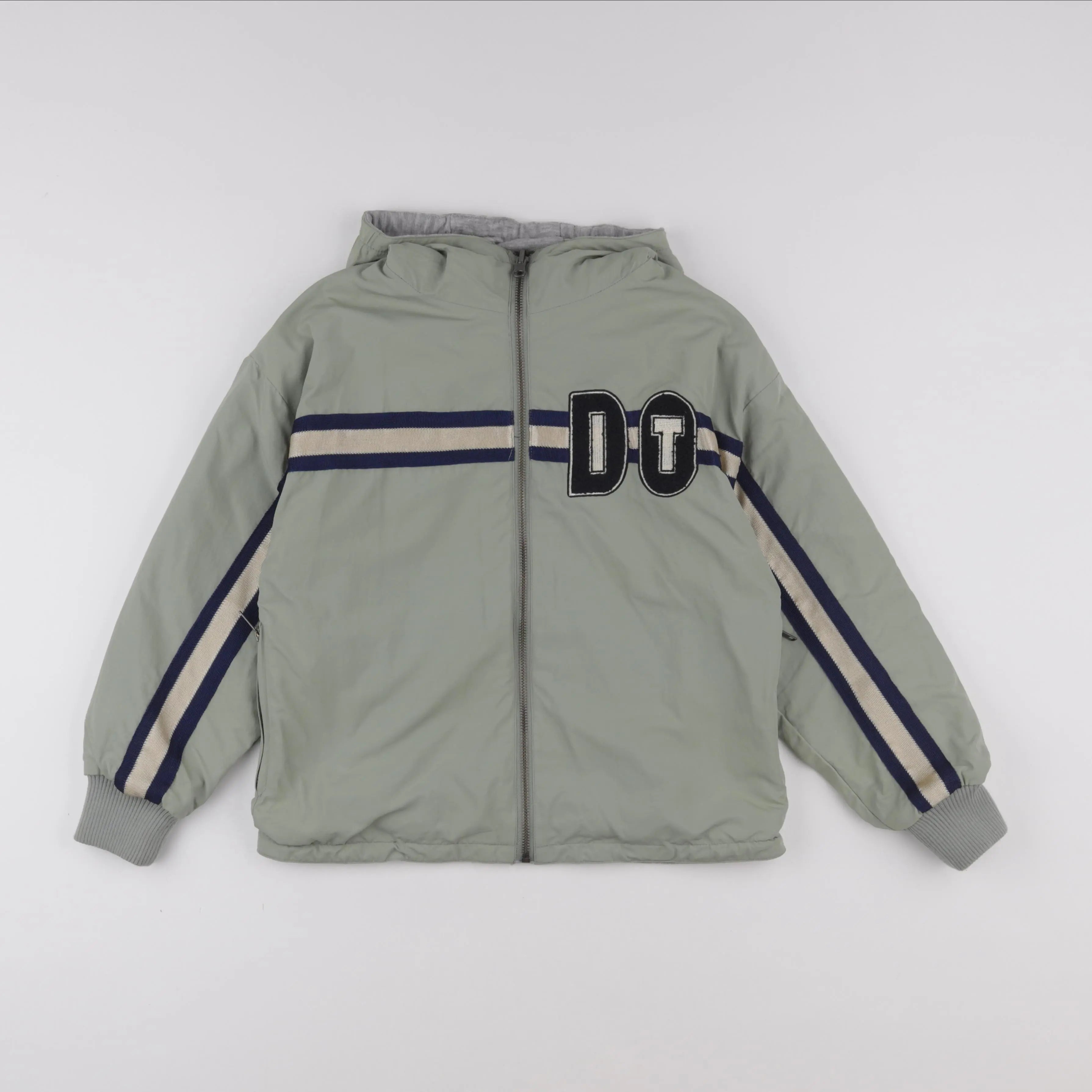 Bellerose - veste réversible vert, gris - 10 ans