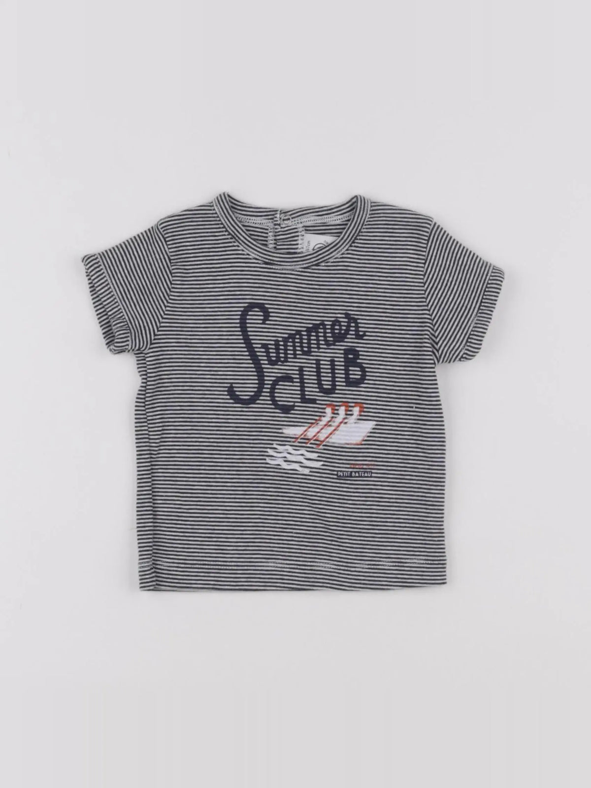 Petit Bateau - tee-shirt bleu - 6 mois