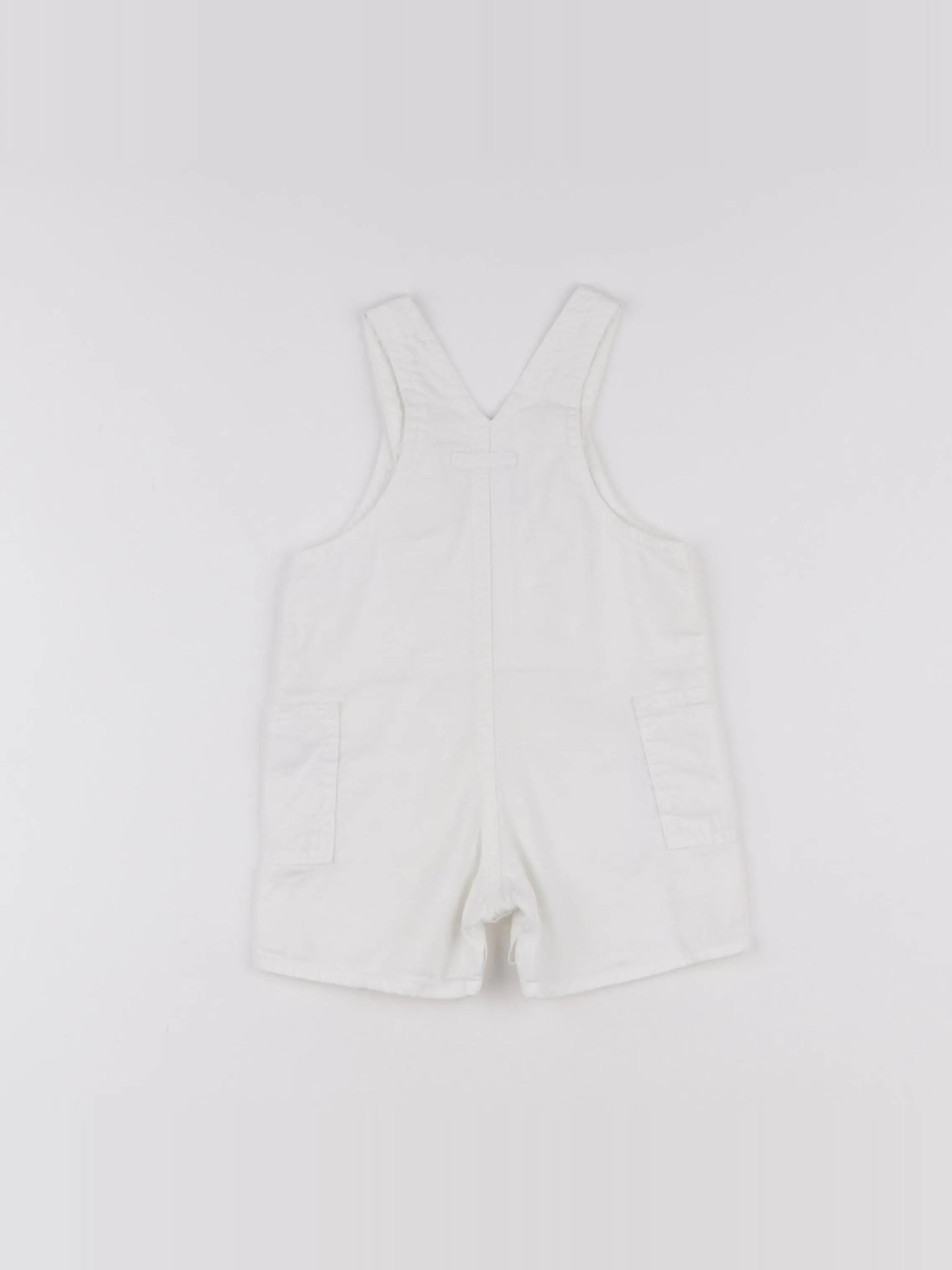 Petit Bateau - salopette blanc - 6 mois