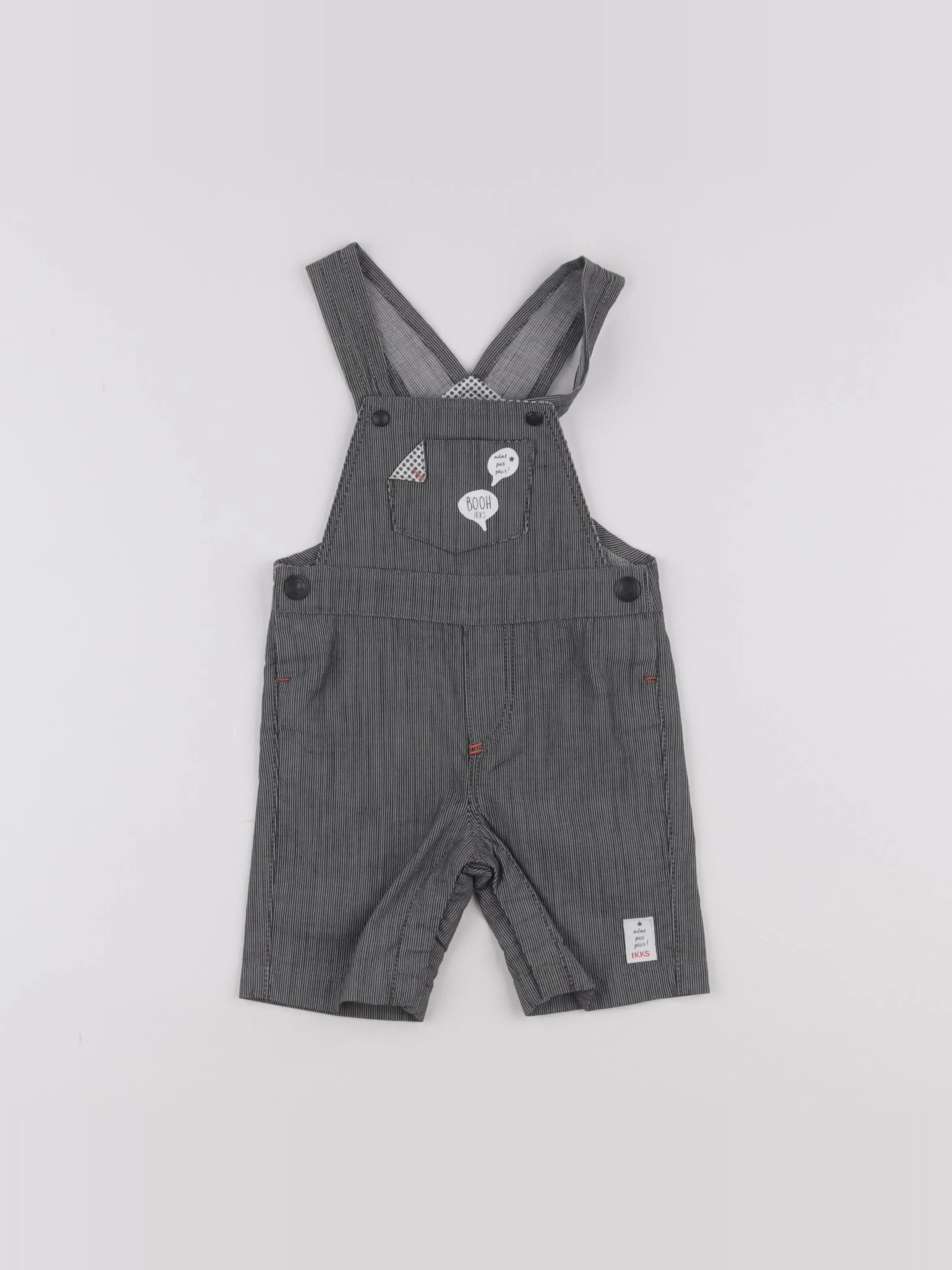 IKKS - salopette gris - 12 mois