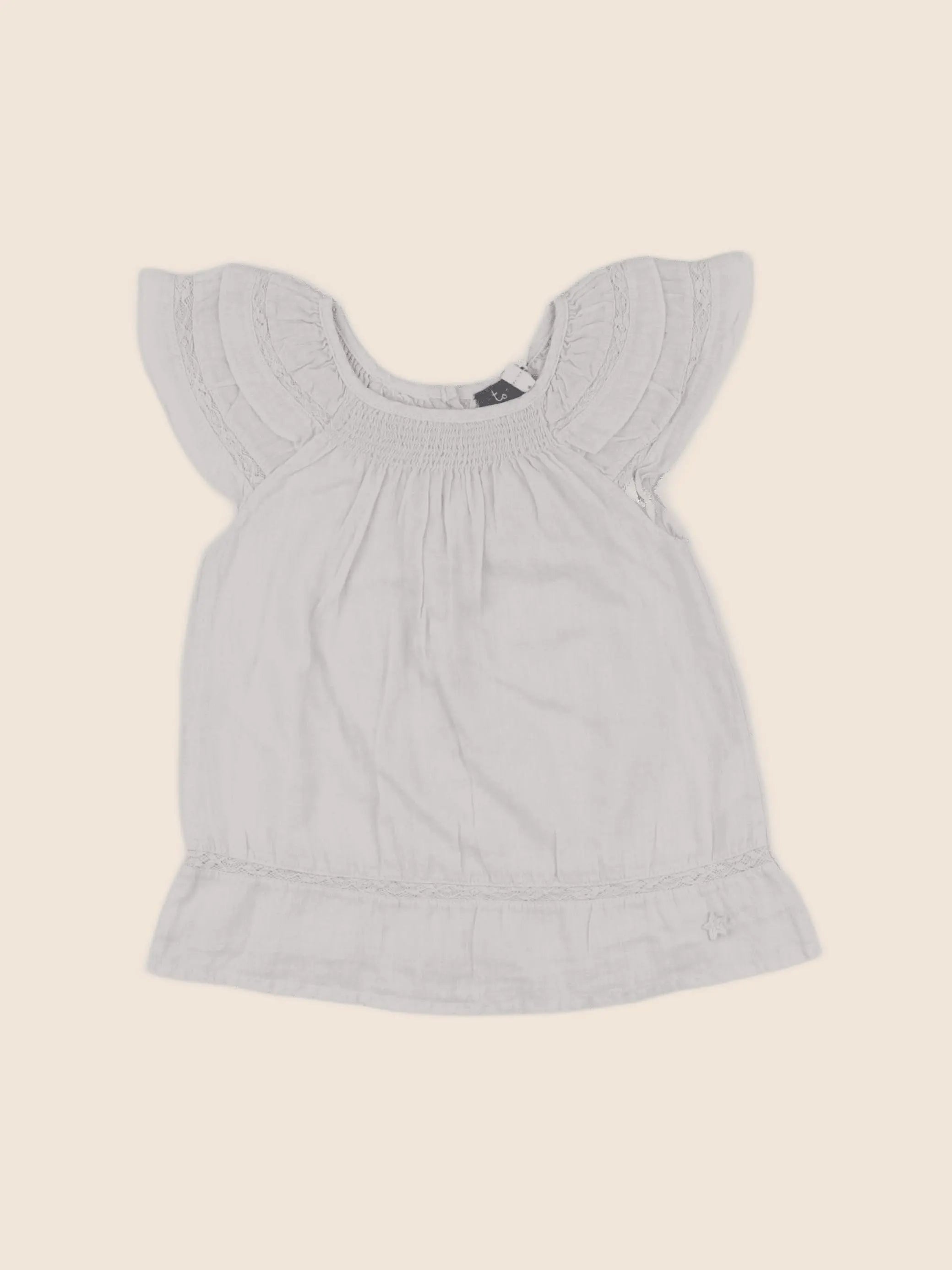 Tocoto vintage - robe beige - 12/18 mois