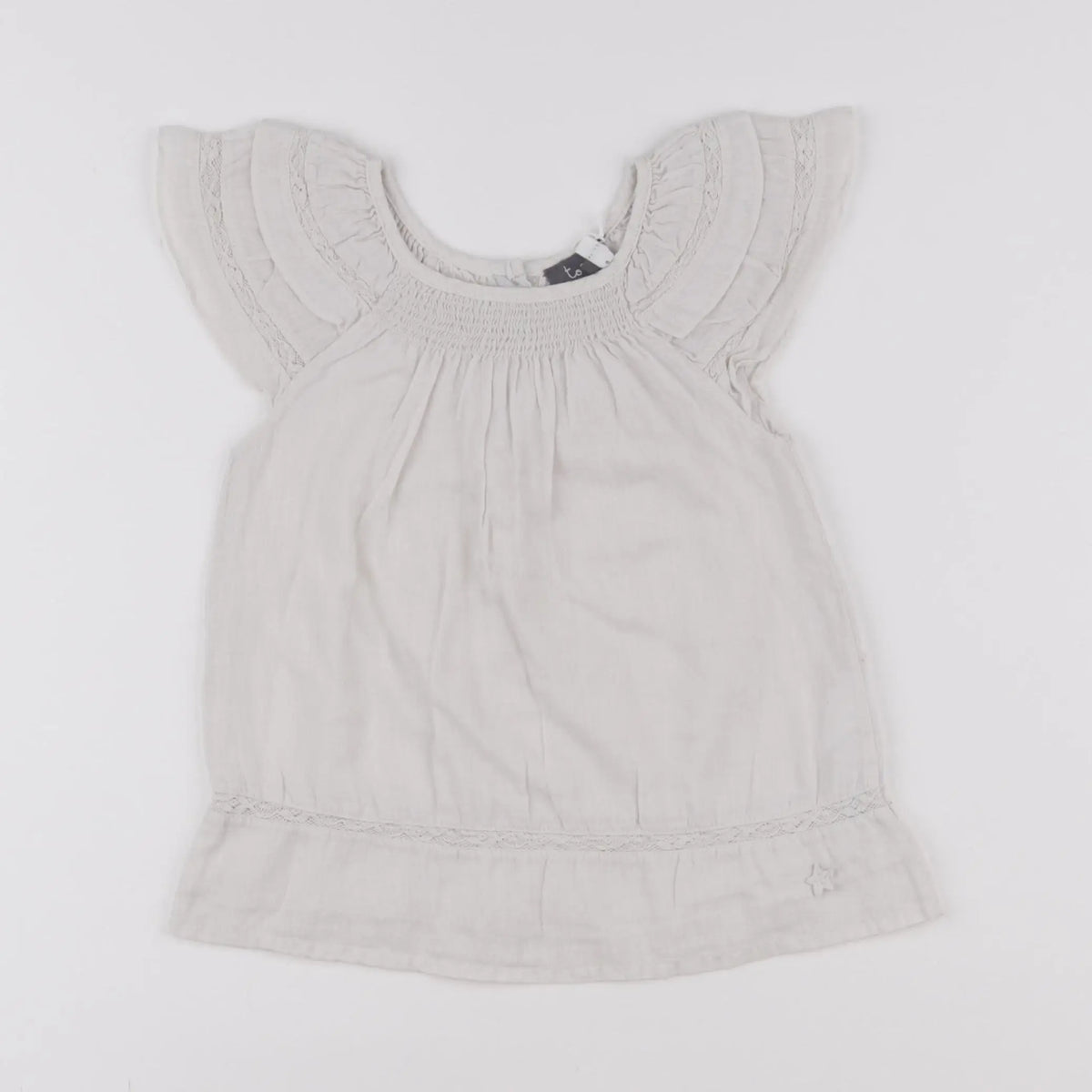 Tocoto vintage - robe beige - 12/18 mois