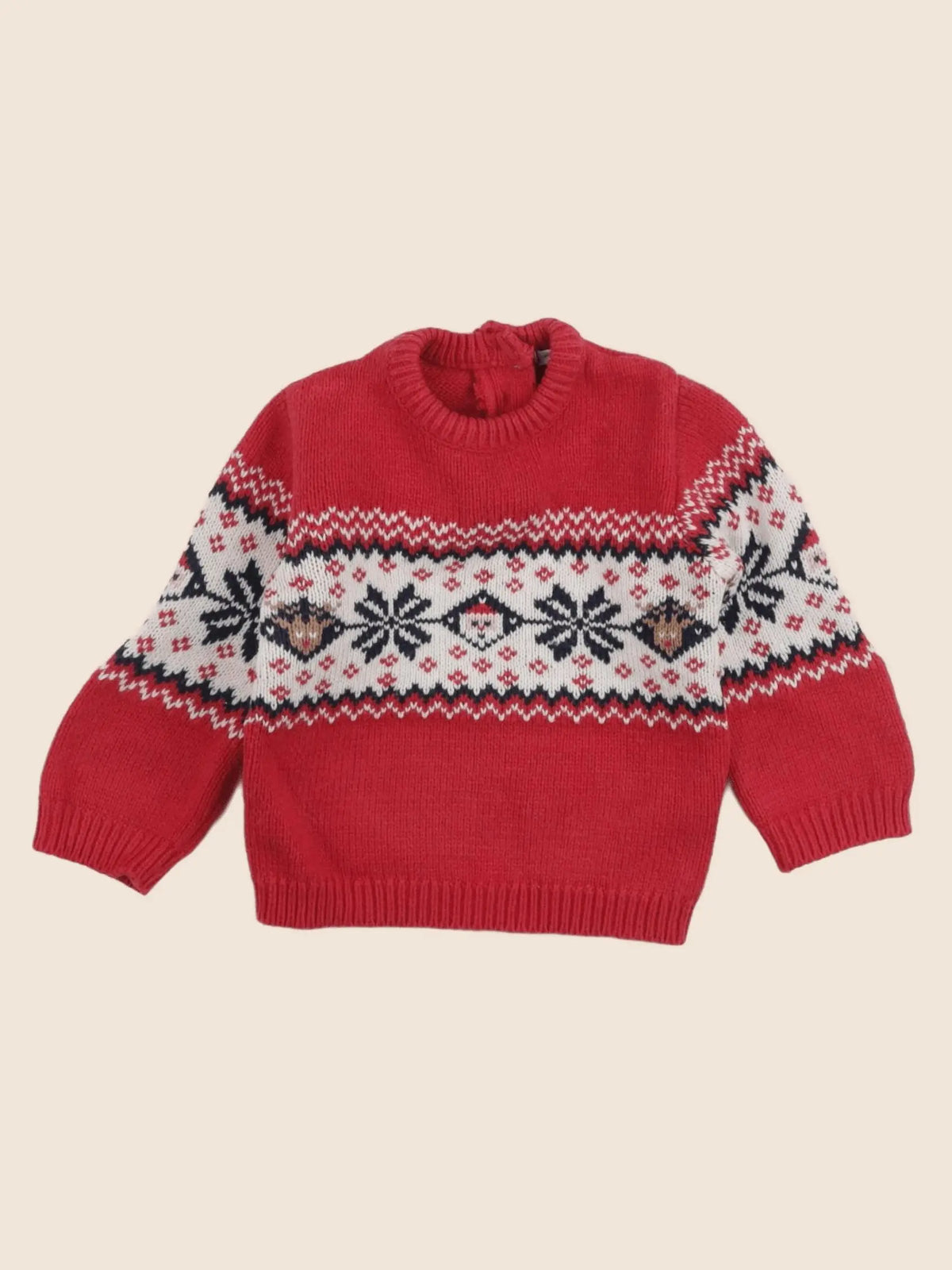 Vertbaudet - pull rouge - 6 mois