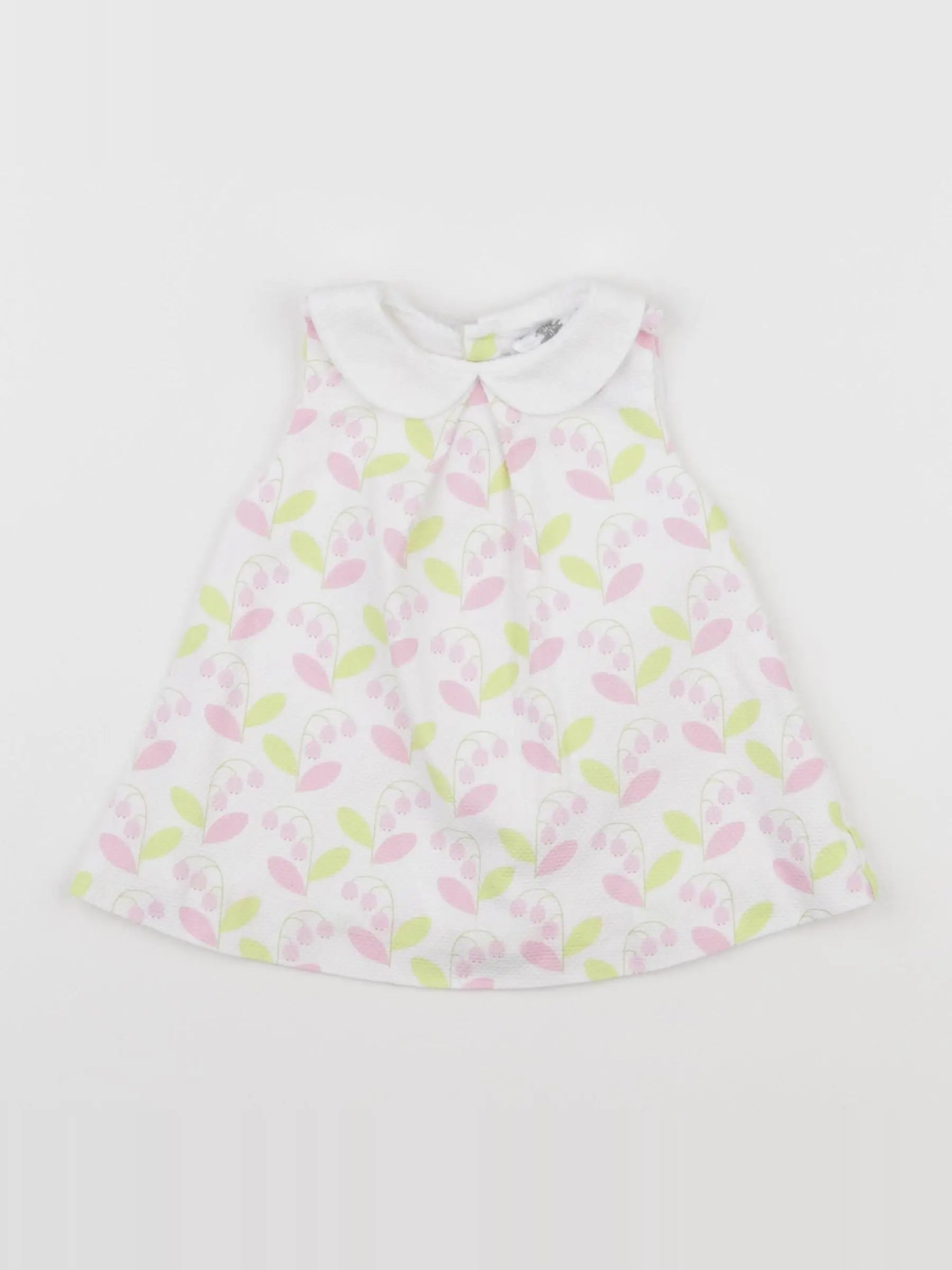 Jacadi - robe blanc, rose - 3 mois