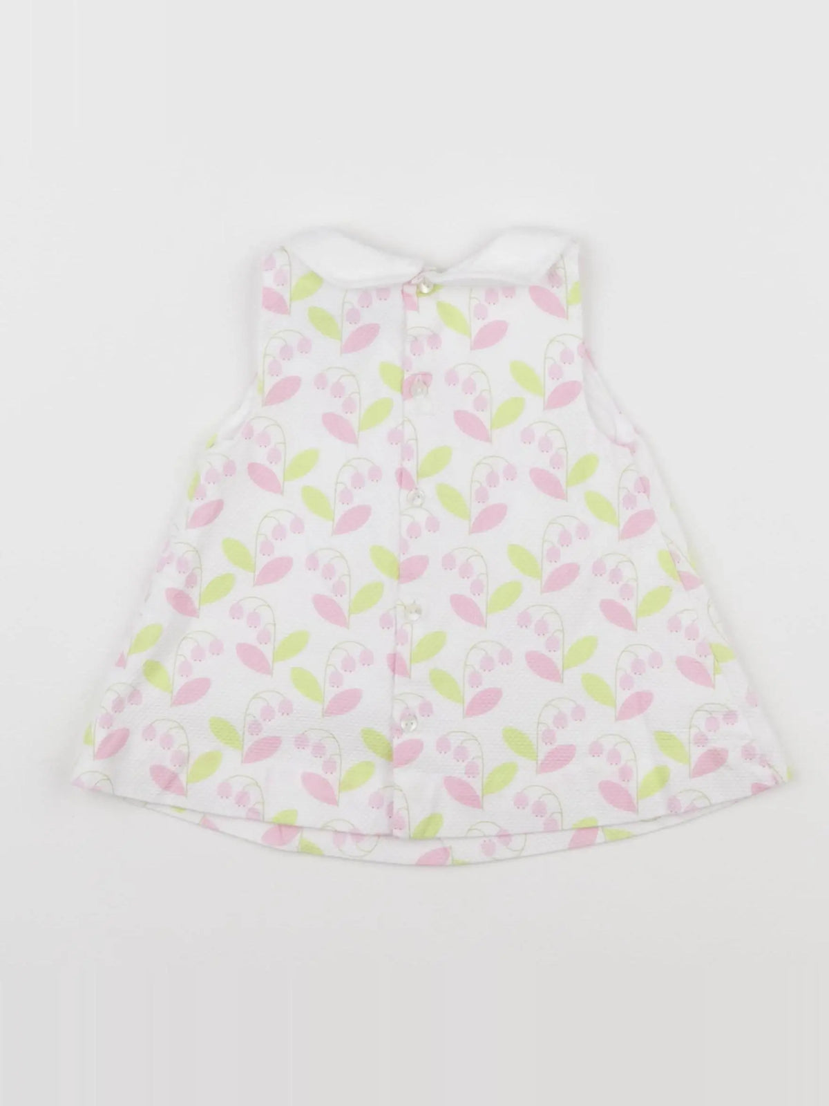 Jacadi - robe blanc, rose - 3 mois