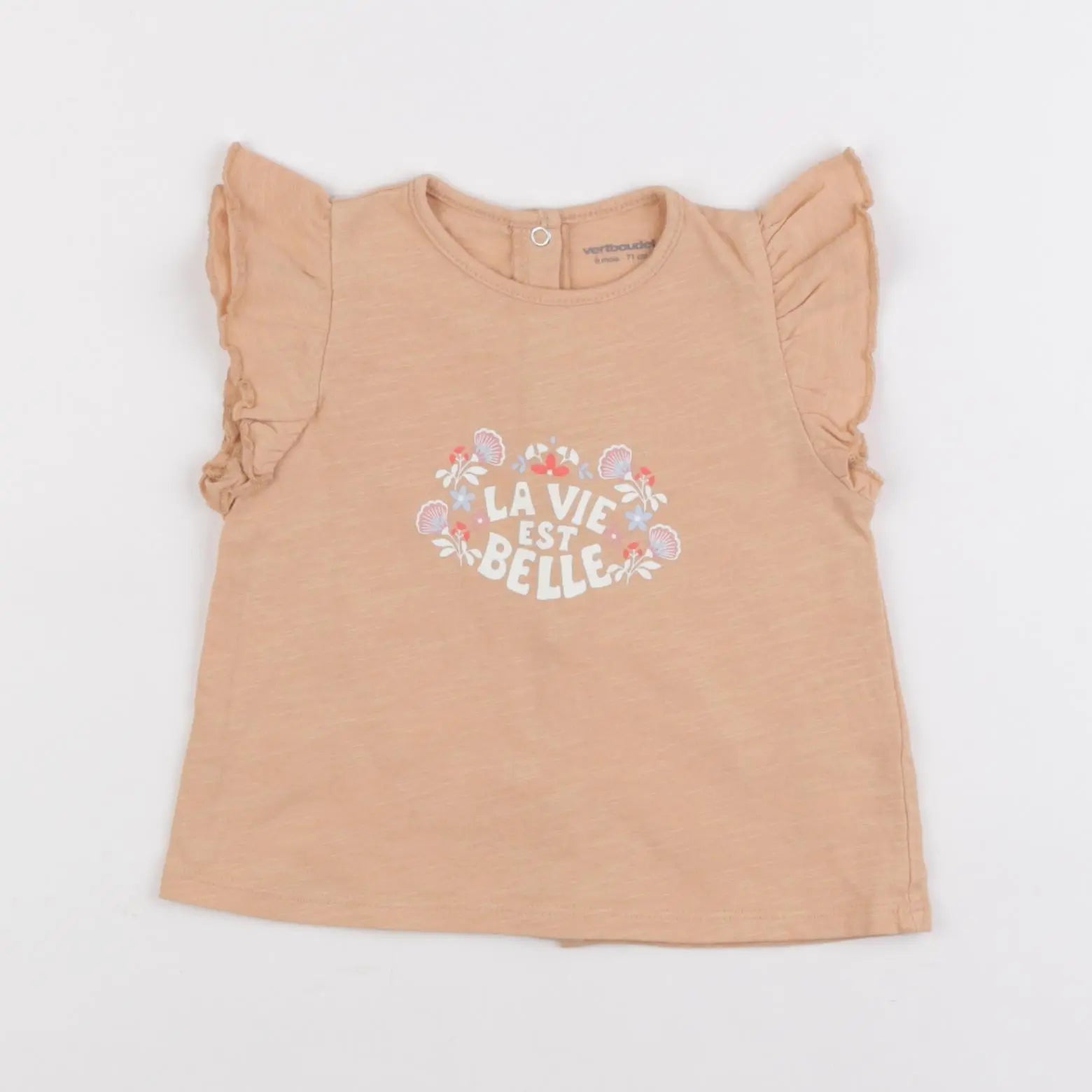 Vertbaudet - tee-shirt orange - 9 mois
