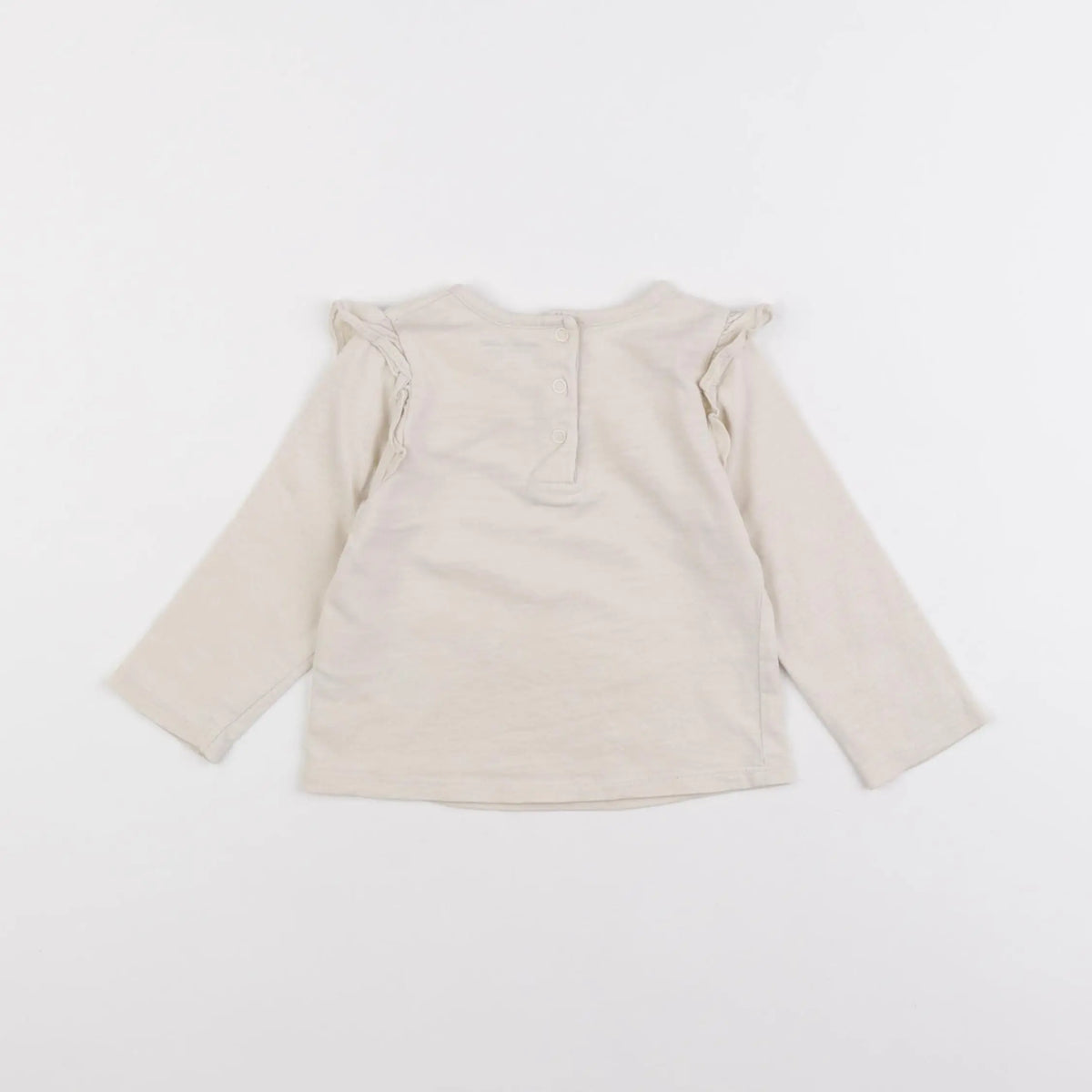 Vertbaudet - tee-shirt beige - 12 mois