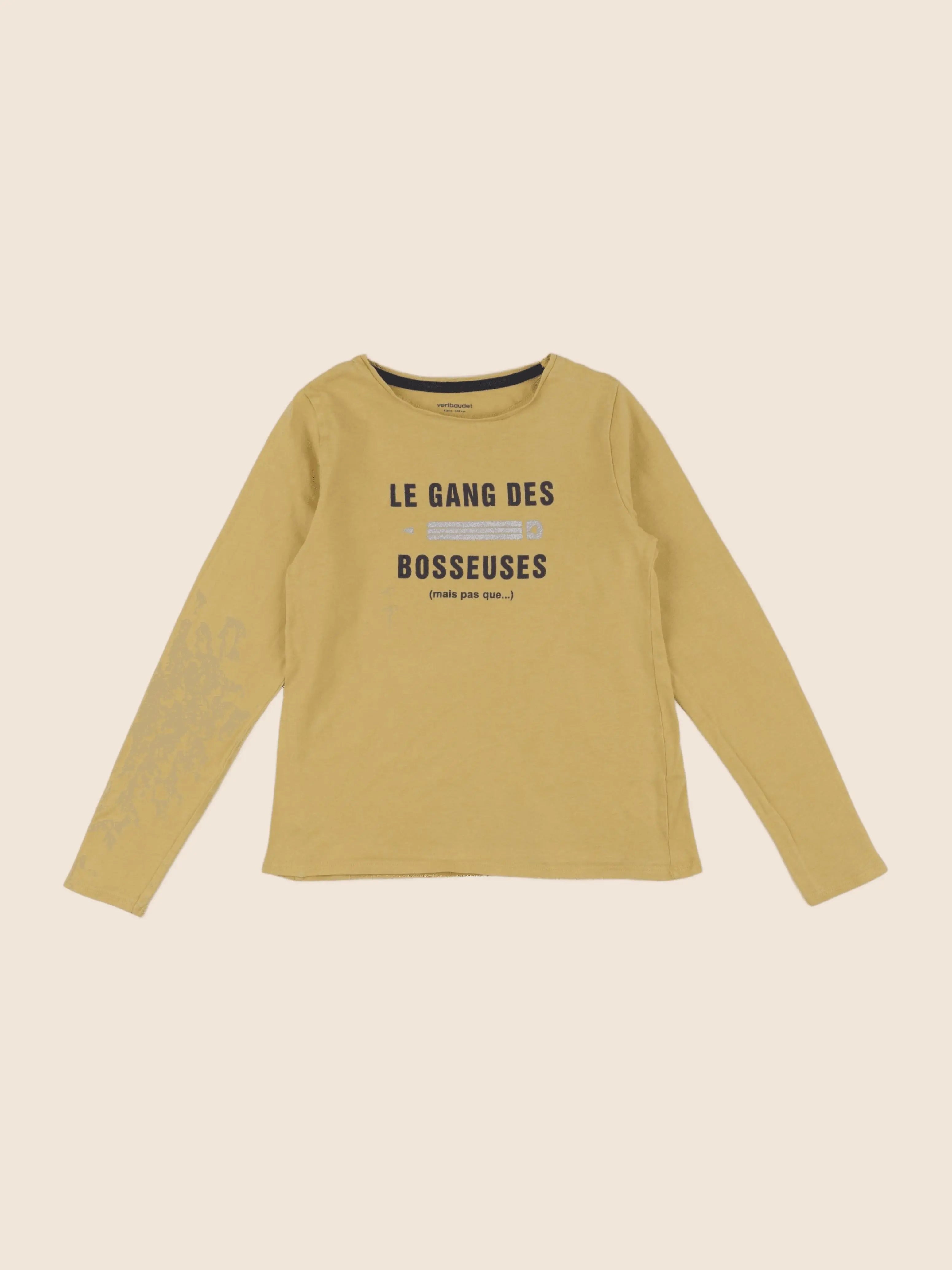 Vertbaudet - tee-shirt jaune - 8 ans