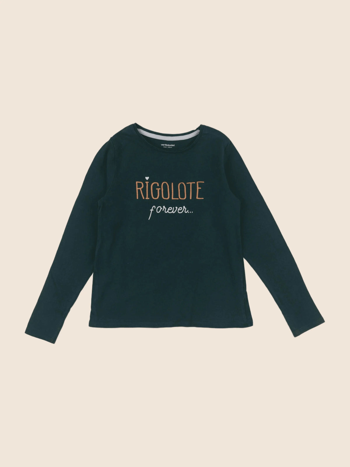 Vertbaudet - tee-shirt vert - 8 ans