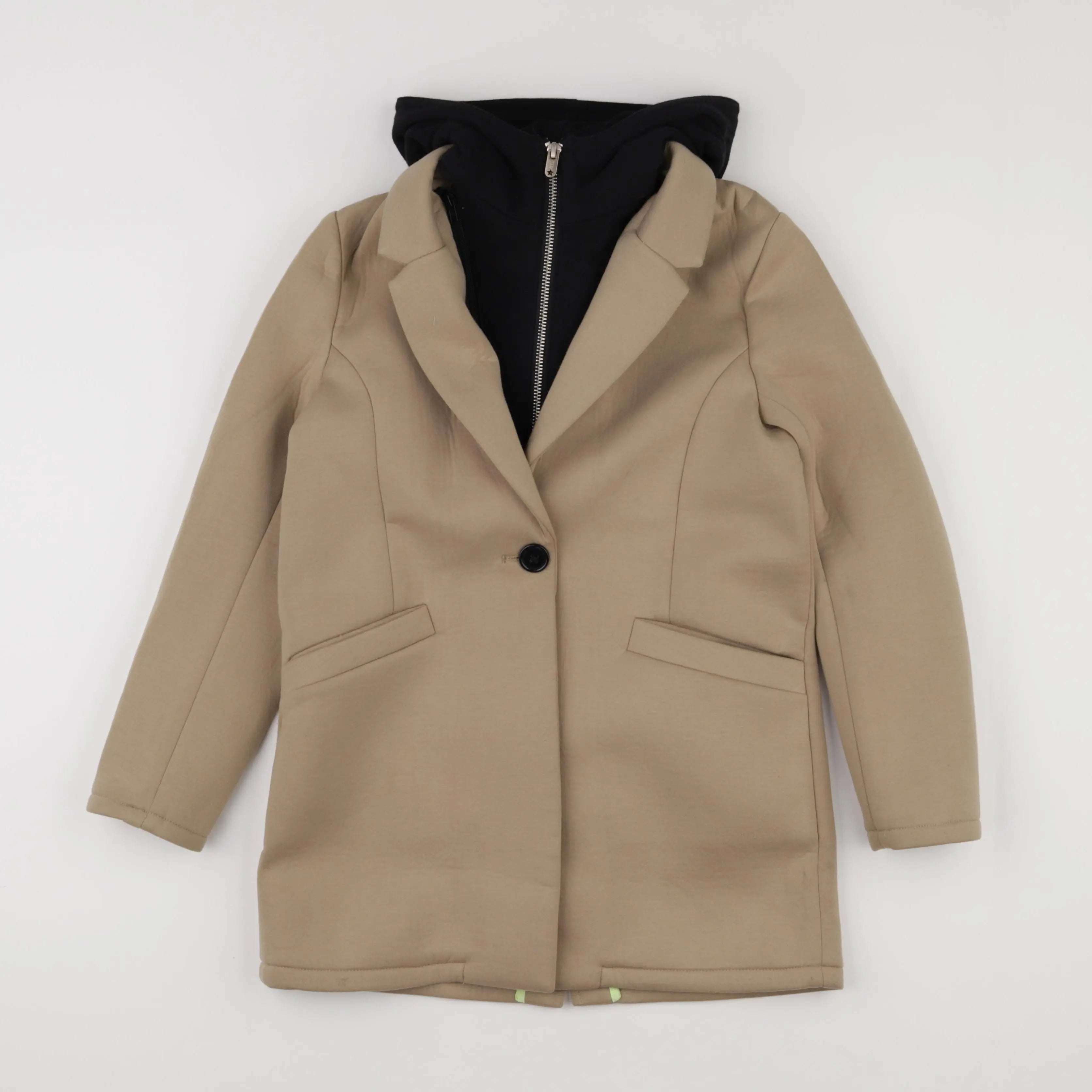 IKKS - manteau col amovible marron - 10 ans