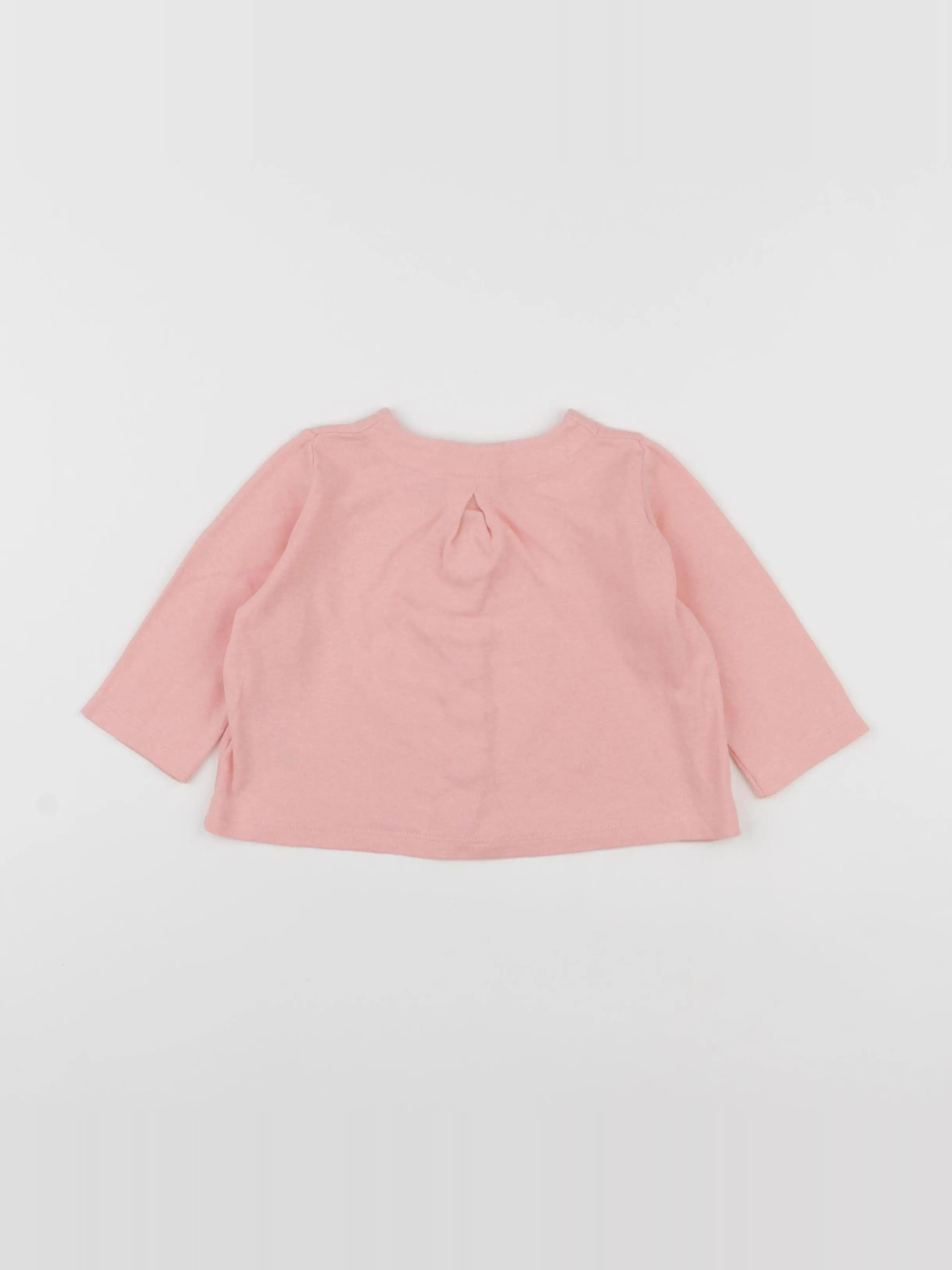 Petit Bateau - tee-shirt rose - 12 mois