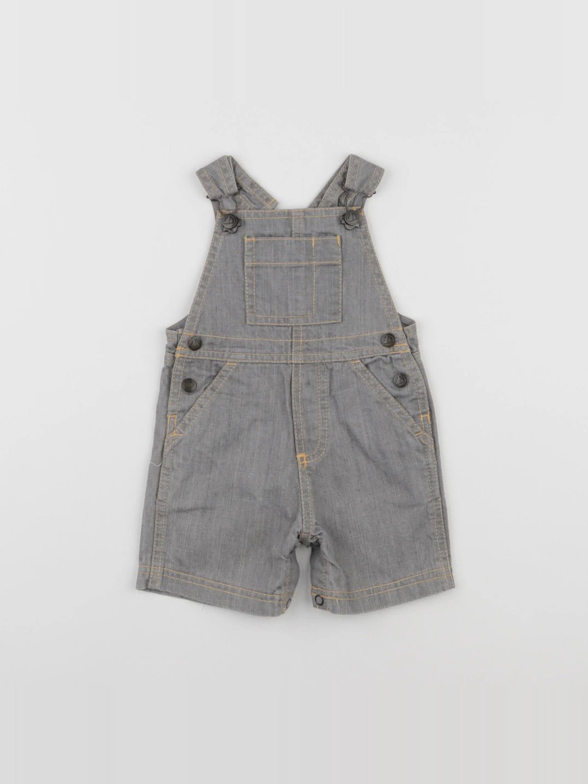 Petit Bateau - salopette gris - 6 mois