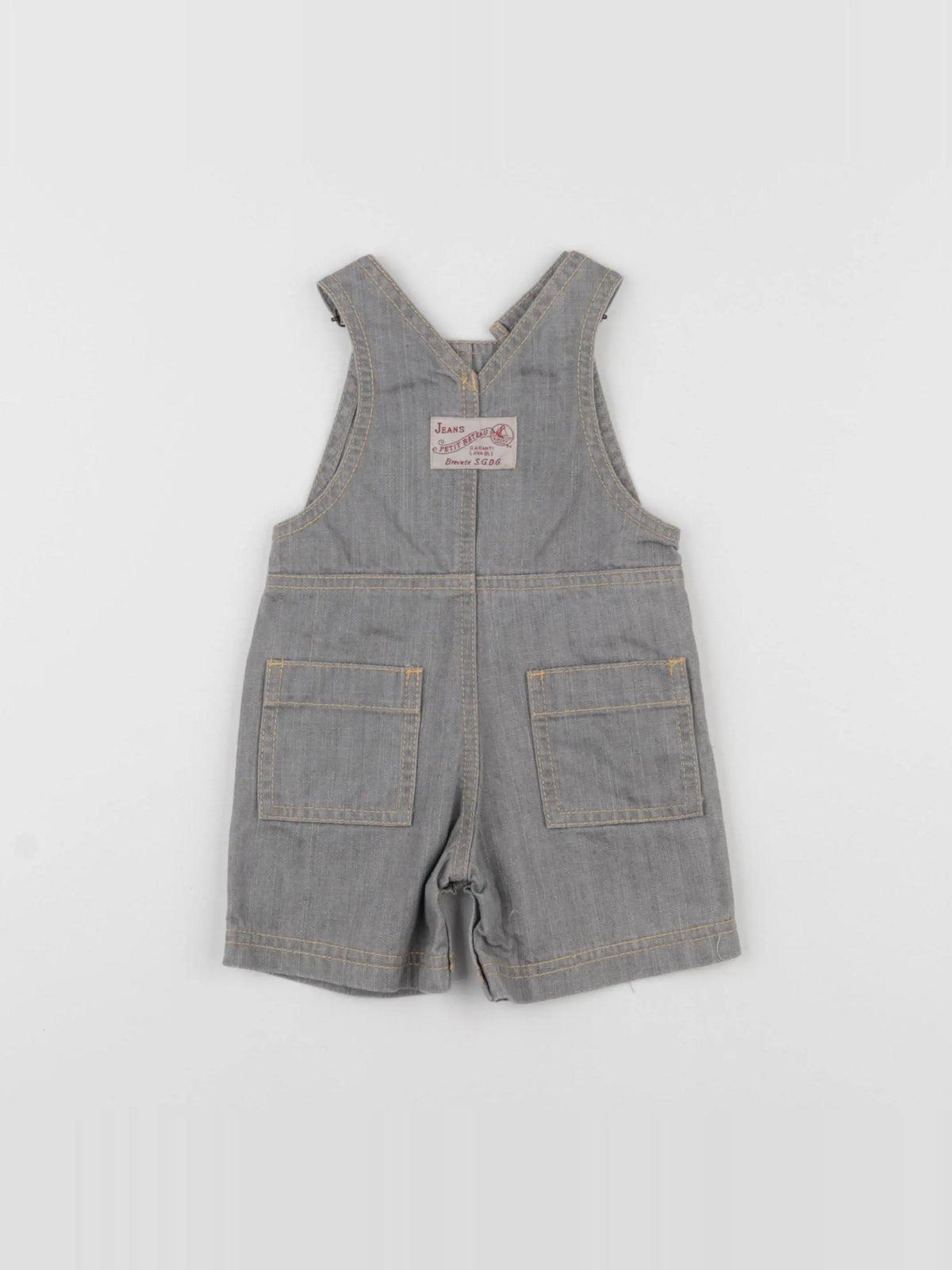 Petit Bateau - salopette gris - 6 mois