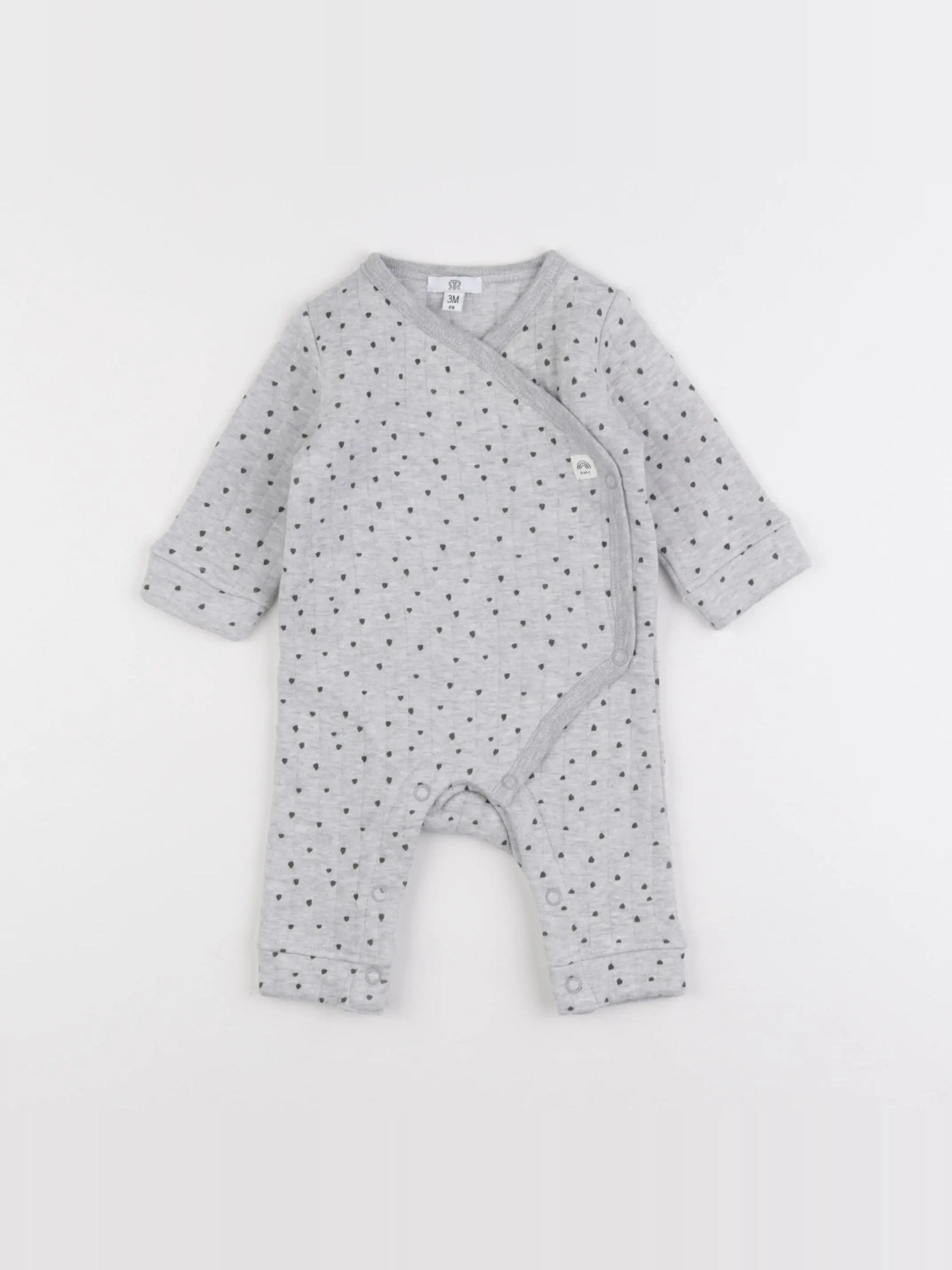 La Redoute - combinaison gris - 3 mois