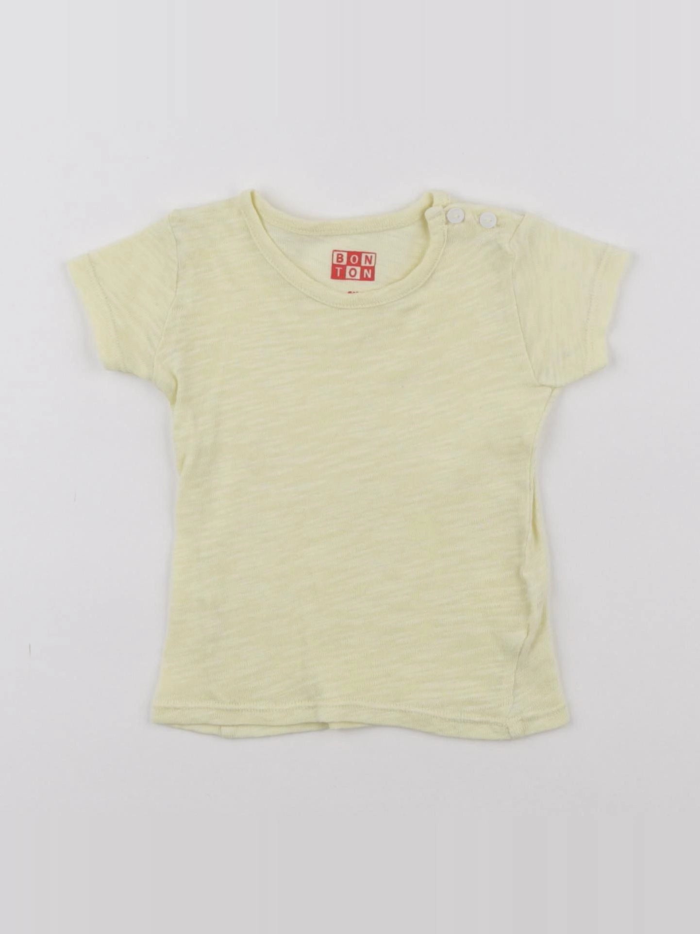Bonton - tee-shirt jaune - 6 mois