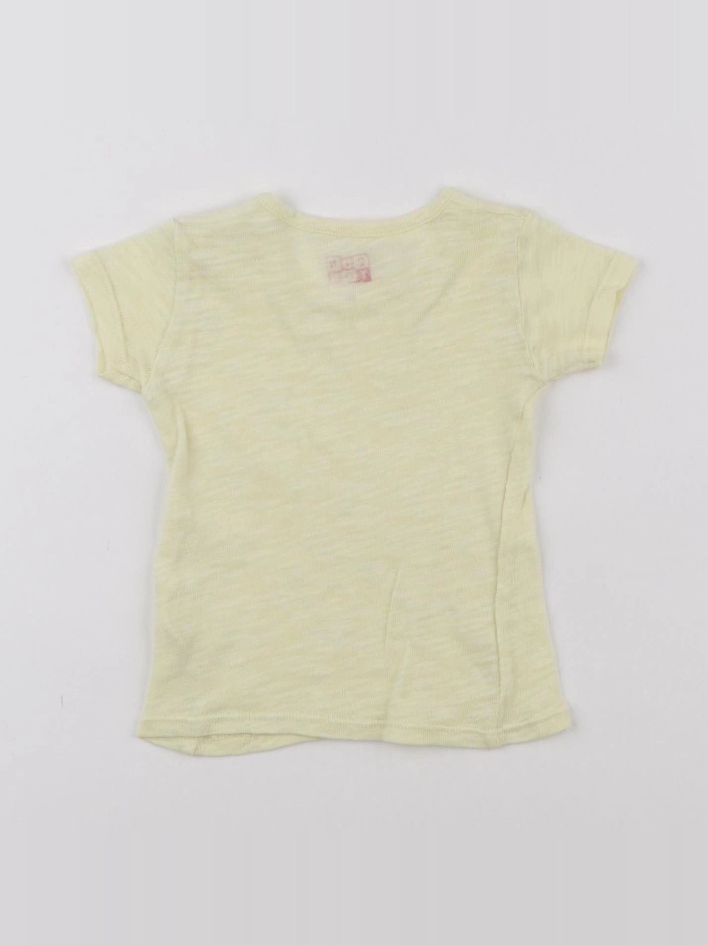 Bonton - tee-shirt jaune - 6 mois