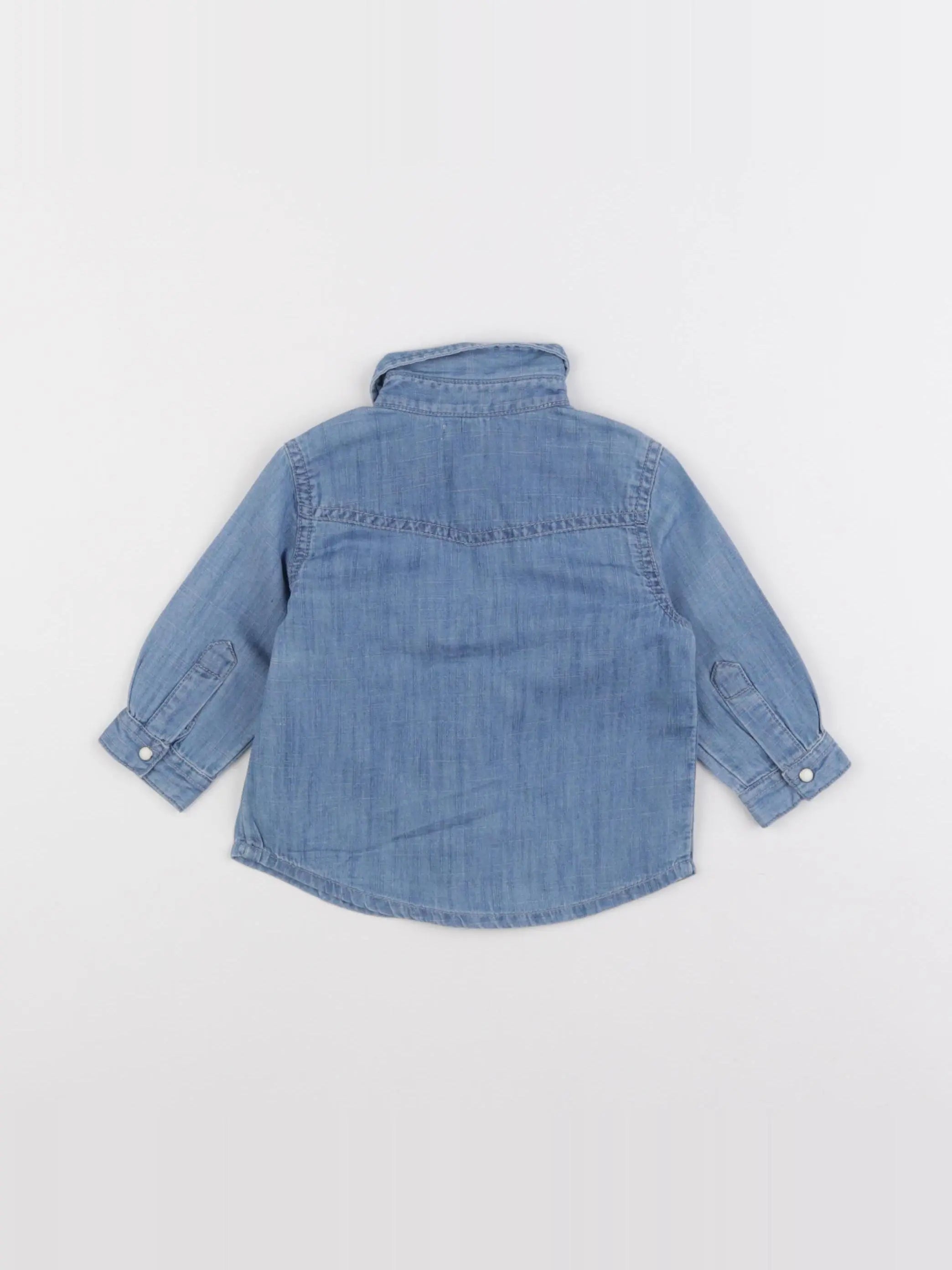 Boutchou - chemise bleu - 6 mois