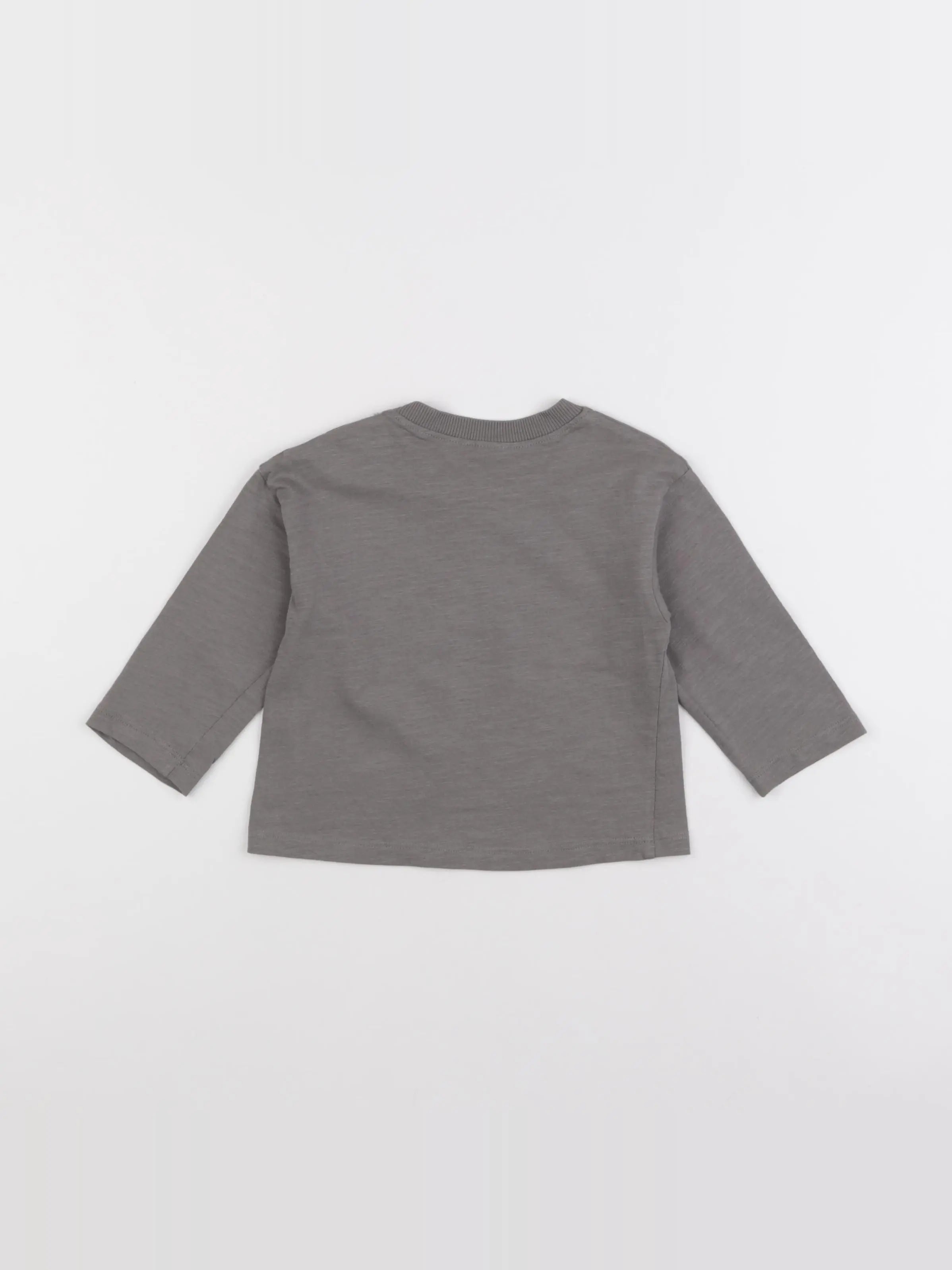 H&M - tee-shirt gris - 6/9 mois