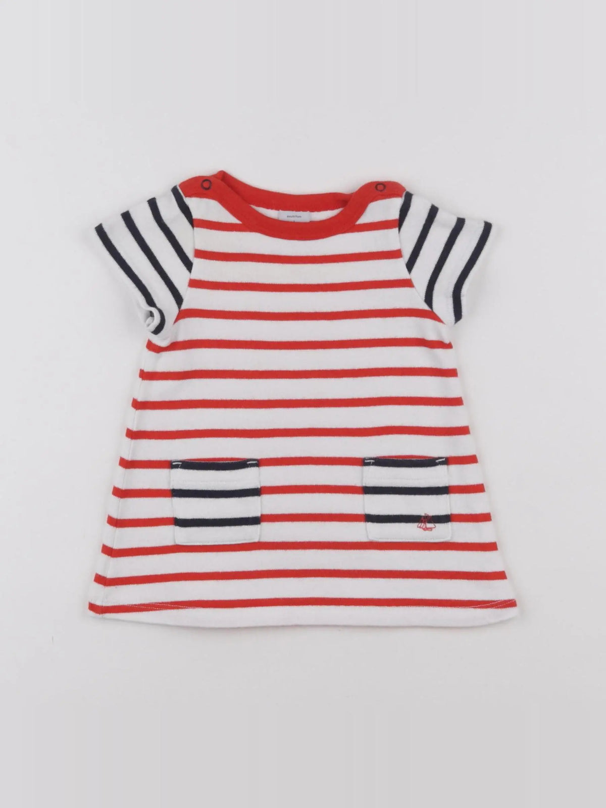 Petit Bateau - robe rouge - 6 mois