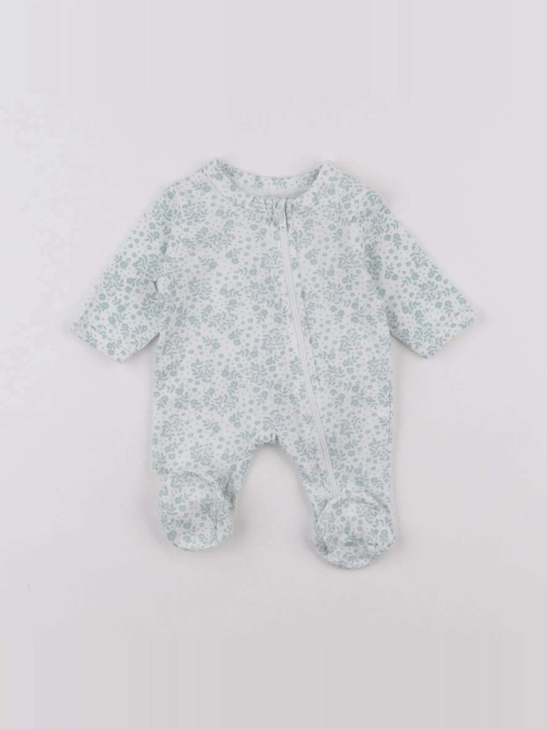 Vertbaudet - pyjama coton blanc, vert - Prématuré