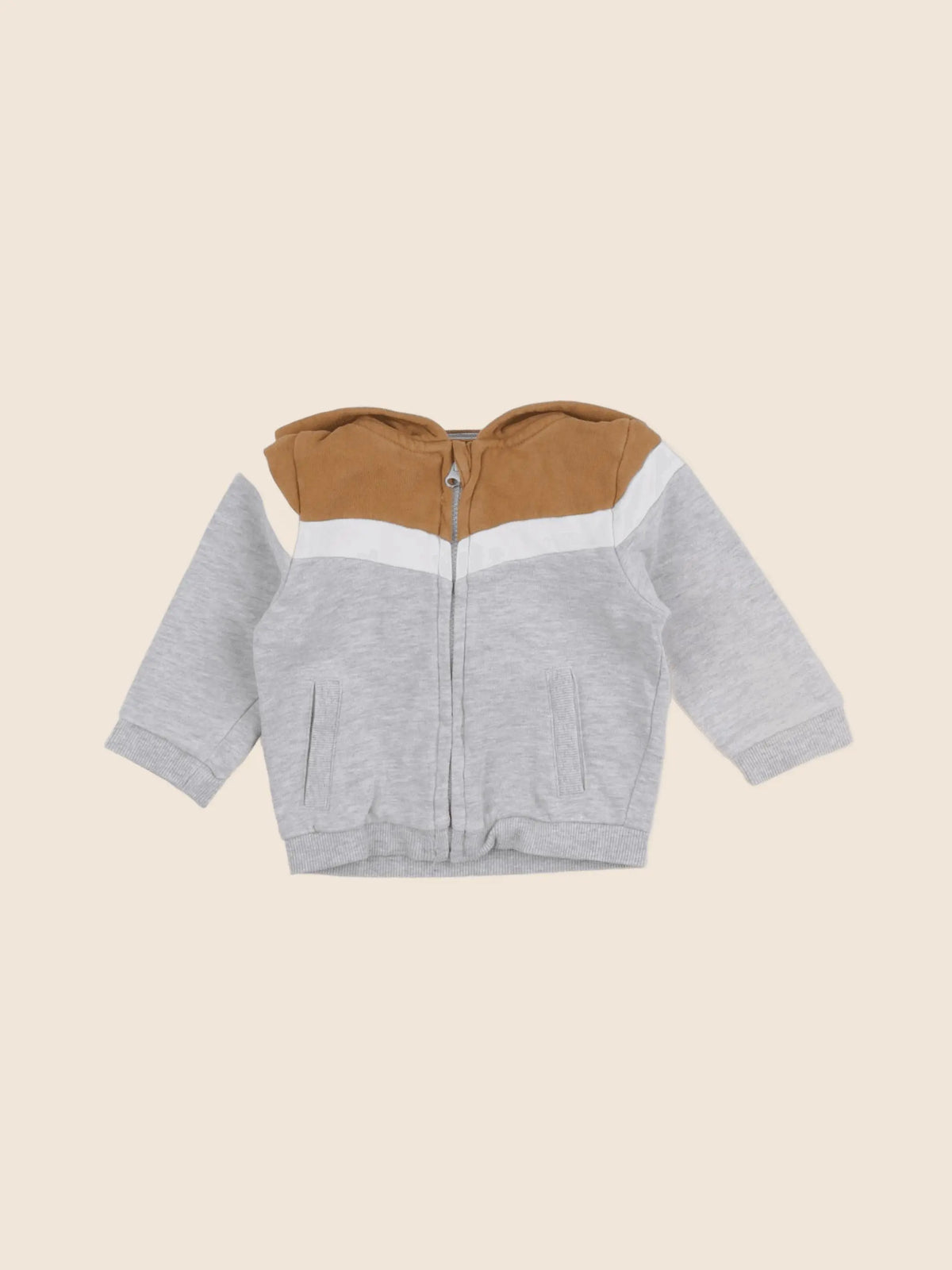 Vertbaudet - sweat gris - 9 mois