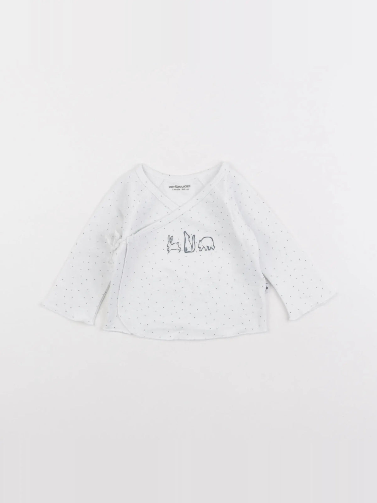 Vertbaudet - tee-shirt blanc - 3 mois