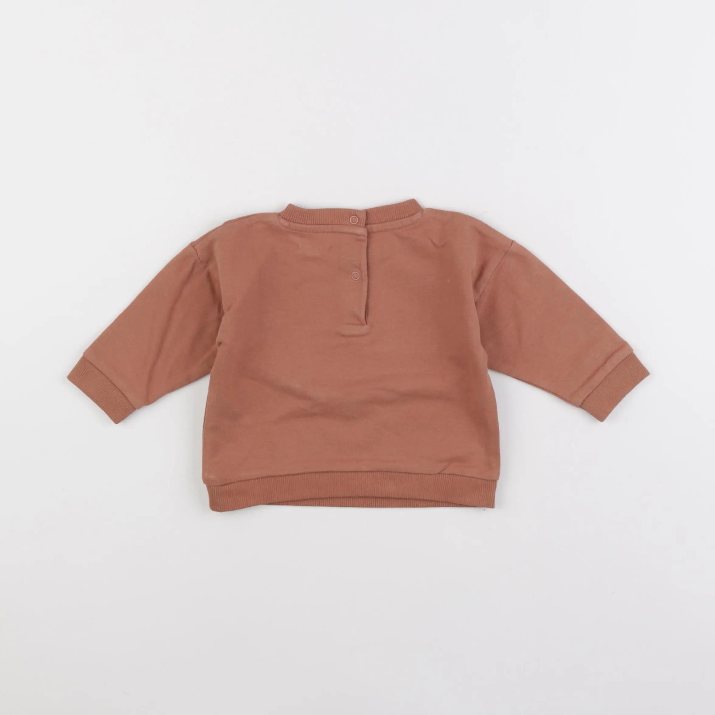 Vertbaudet - sweat marron - 6 mois