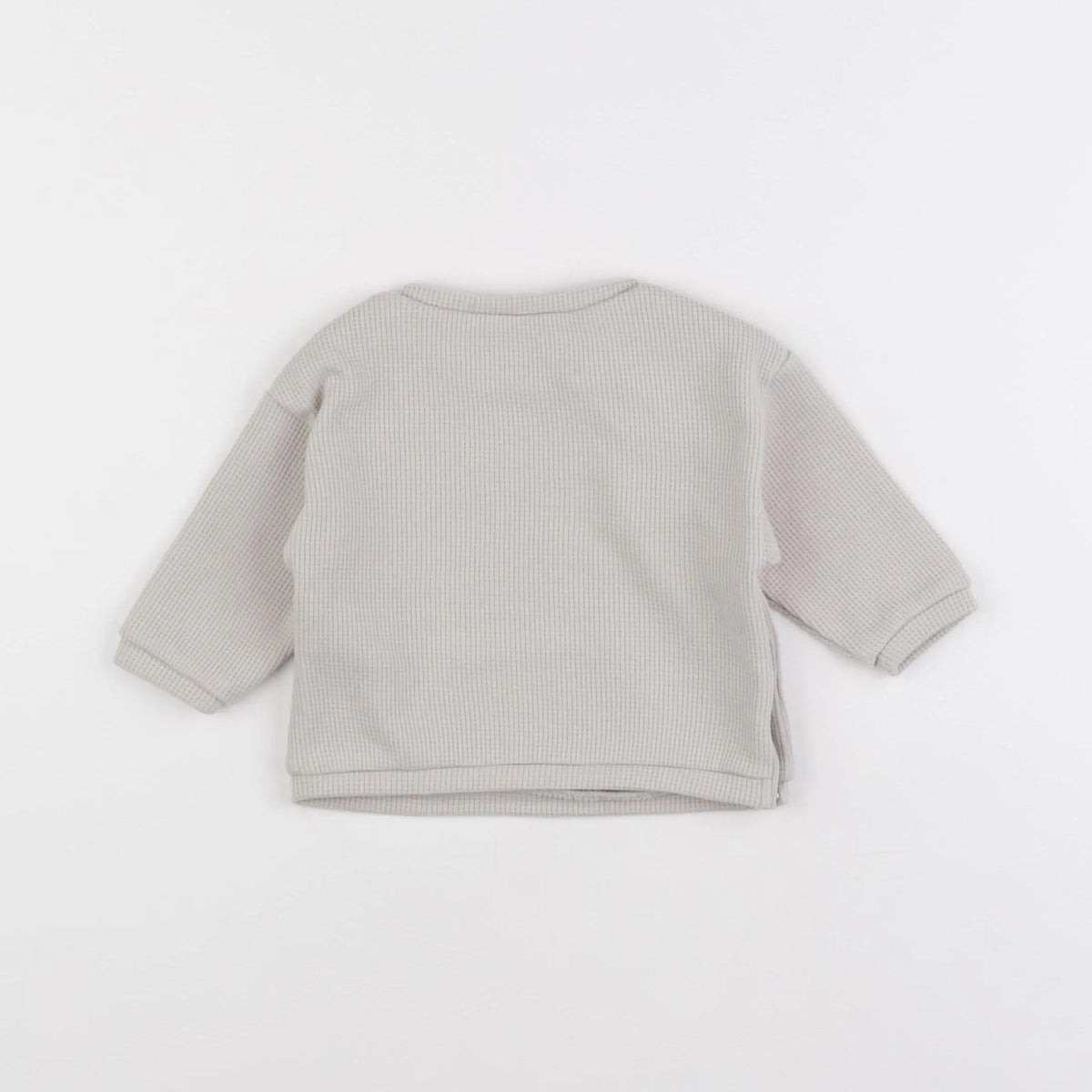 Vertbaudet - sweat beige - 6 mois