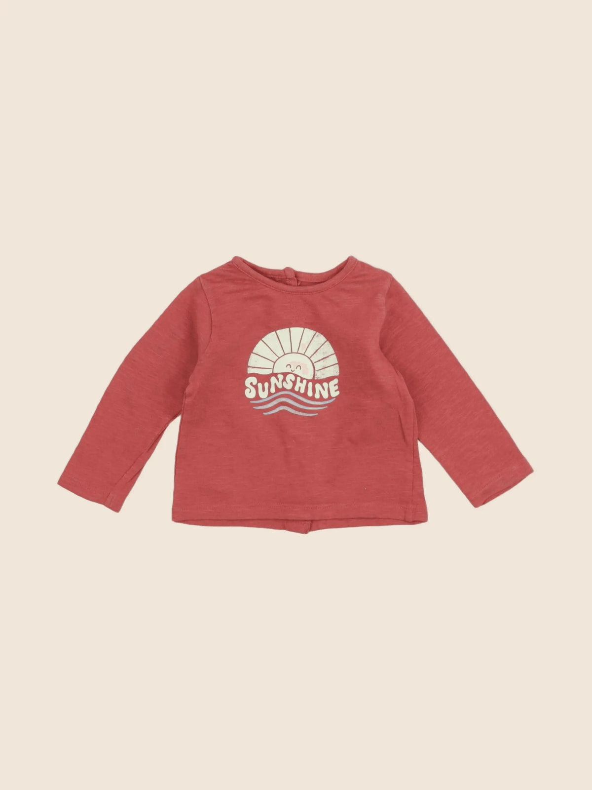 Vertbaudet - tee-shirt rouge - 6 mois